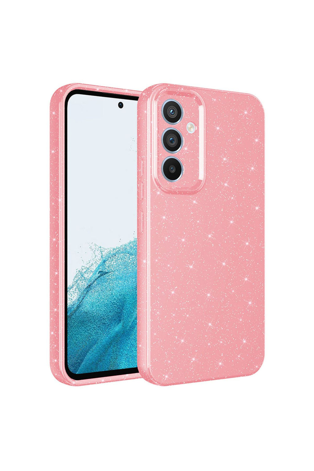 Galaxy A34 Kılıf Kamera Korumalı Simli Lüks Zore Koton Kapak - Mor