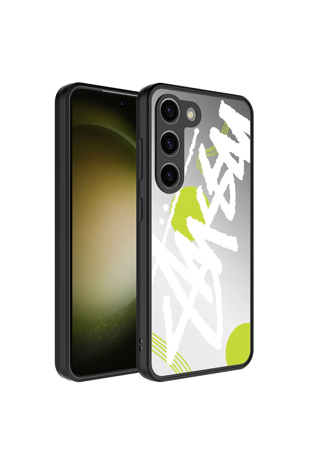 Galaxy S23 Plus Uyumlu Aynalı Desenli Kamera Korumalı Parlak DSB Mirror Kılıf-Süper Anne