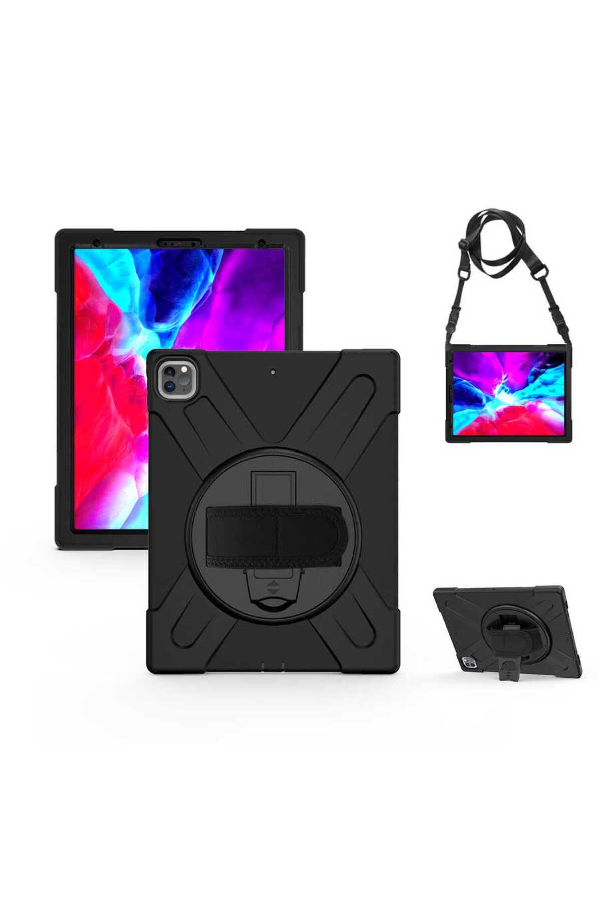 iPad Pro 12.9 2022 M2 Zore Defender Tablet Silikon - Siyah