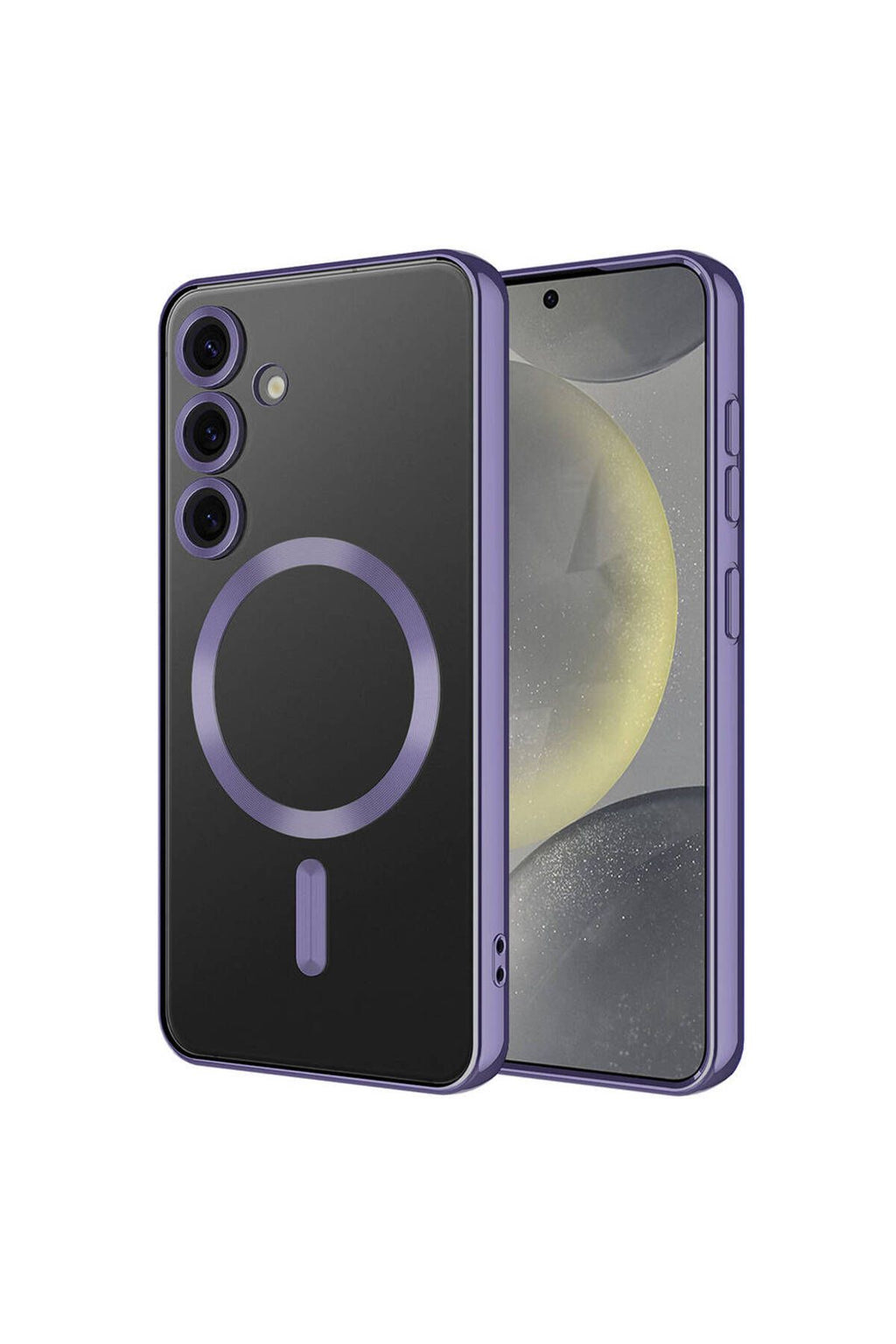 Galaxy S24 Plus Kılıf Kamera Korumalı Magsafe Wireless Şarj Özellikli Zore Demre Kapak - Gold