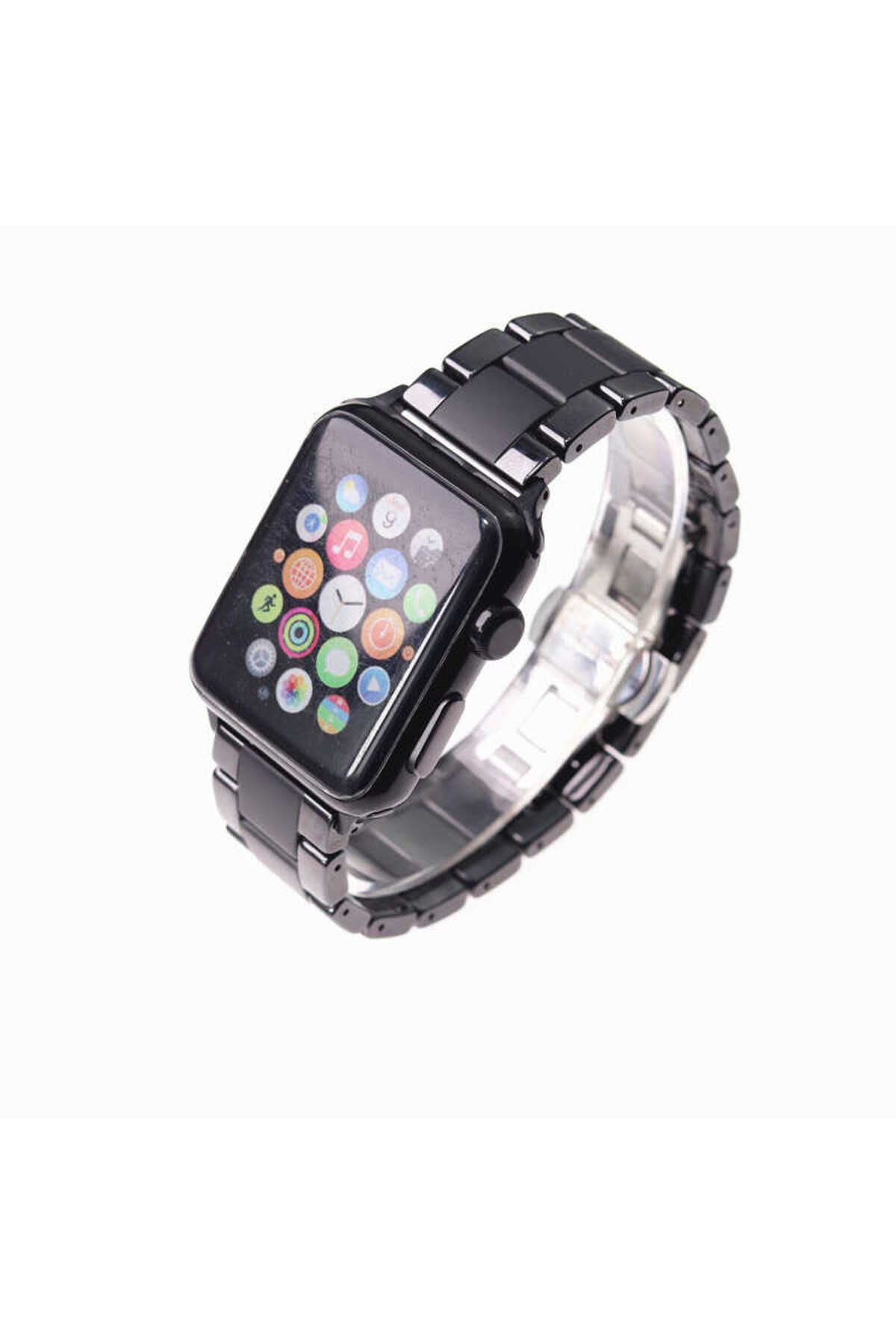 Watch Ultra 49mm Kordon Mat Seramik Metal Strap Kayış CLO- Siyah