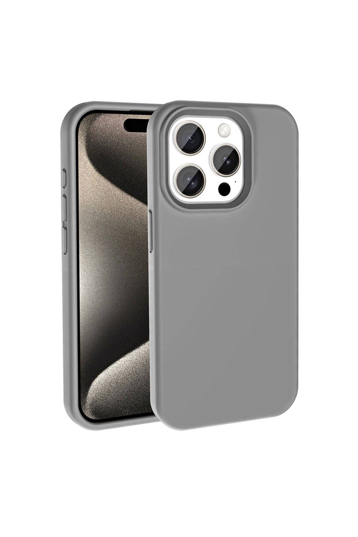 iPhone 15 Pro Kılıf Magsafe Şarj Özellikli Sıvı Teknolojili Silinebilir Sert Zore Kivi Kapak - Kırmı