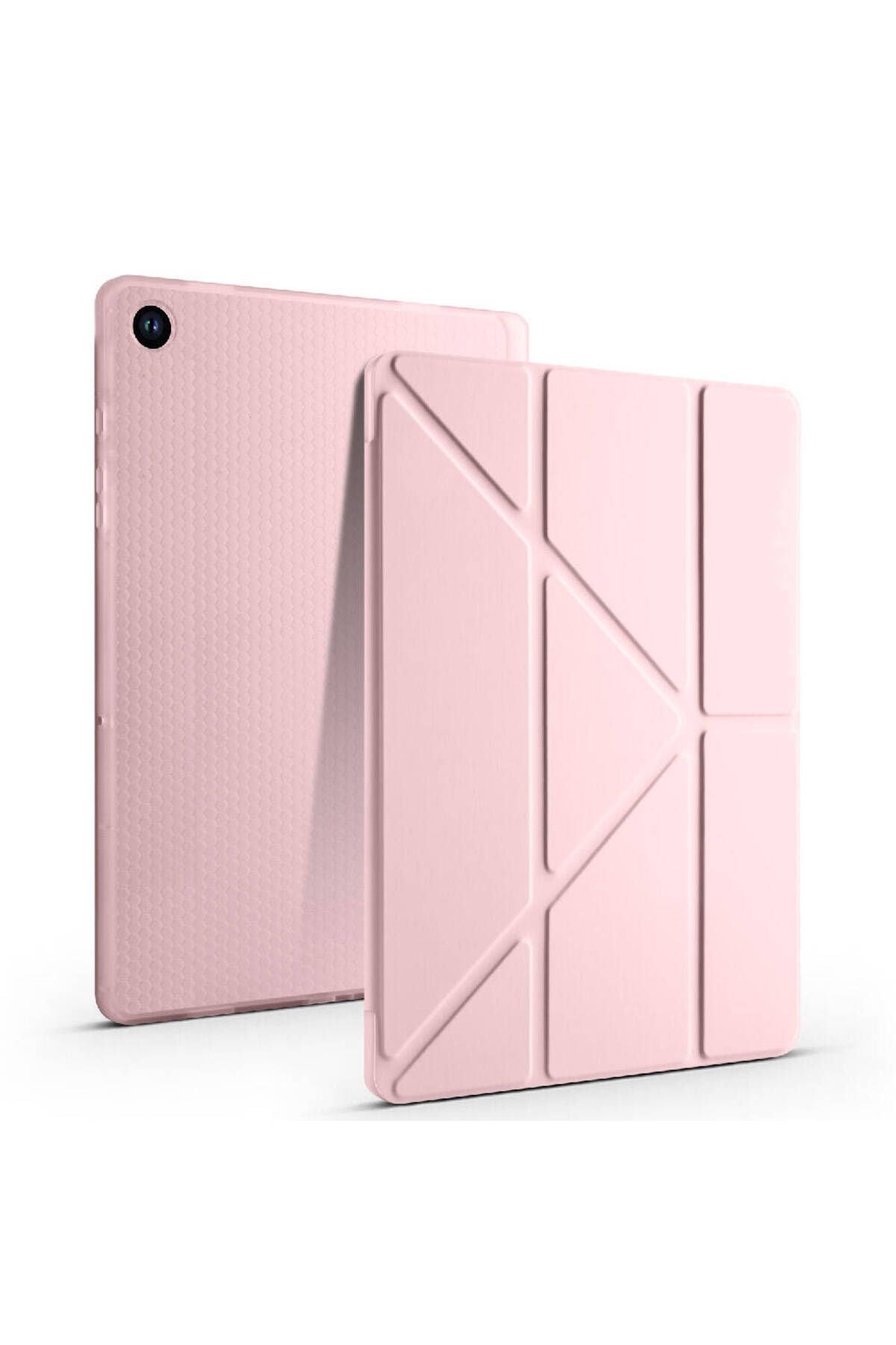 Galaxy Tab A9 Plus Kılıf Uyumlu Zore Tri Folding Kalem Bölmeli Standlı Kılıf-Lacivert