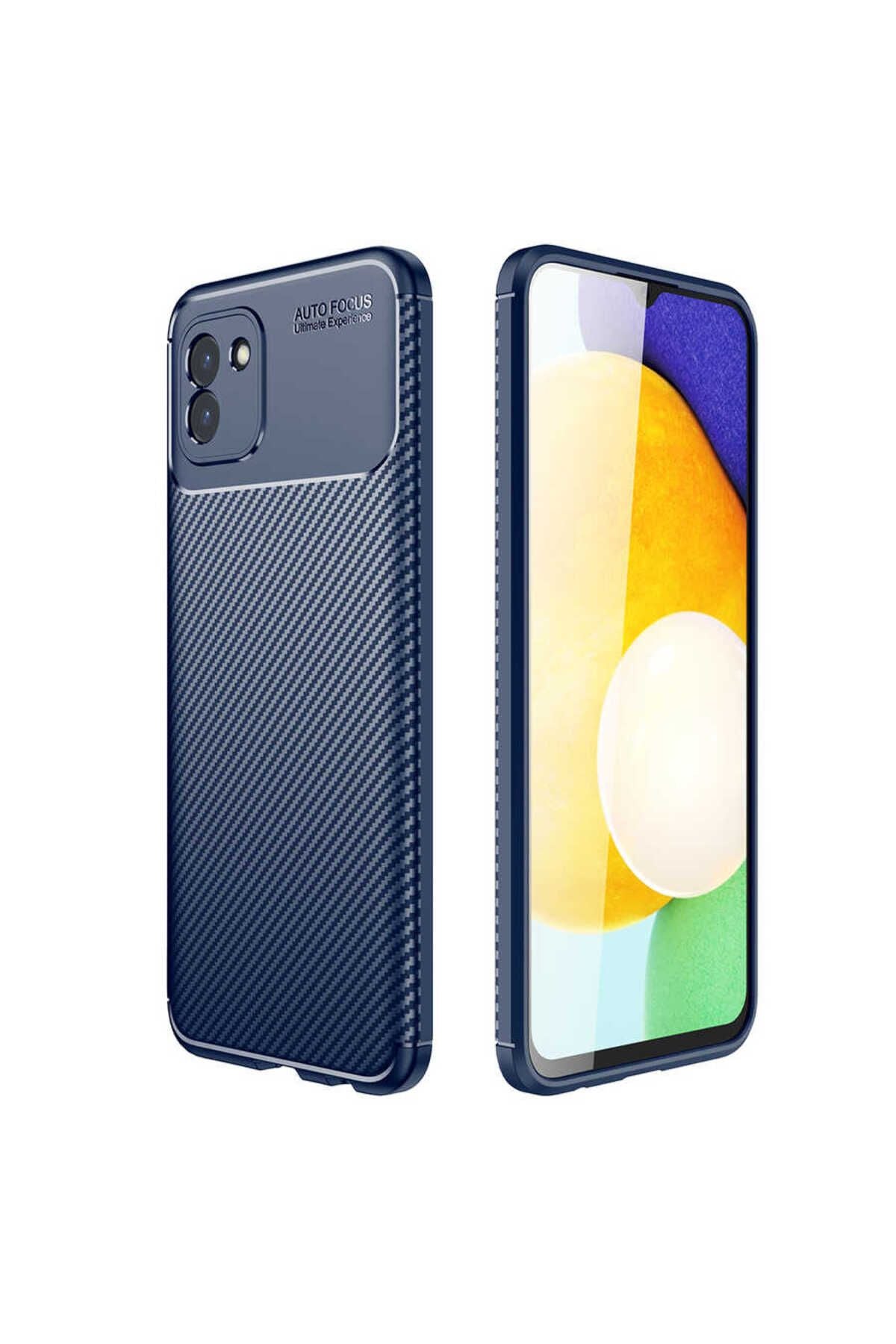Galaxy A03 Kılıf Zore Negro Silikon Kapak - Lacivert