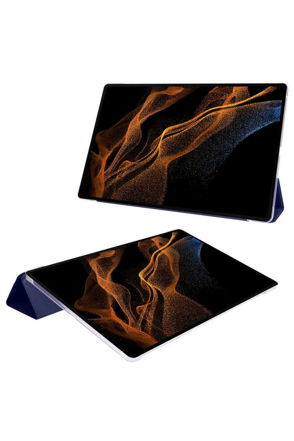 Galaxy Tab S9 Plus  Uyumlu Zore Smart Cover Standlı 1-1 Kılıf-Siyah