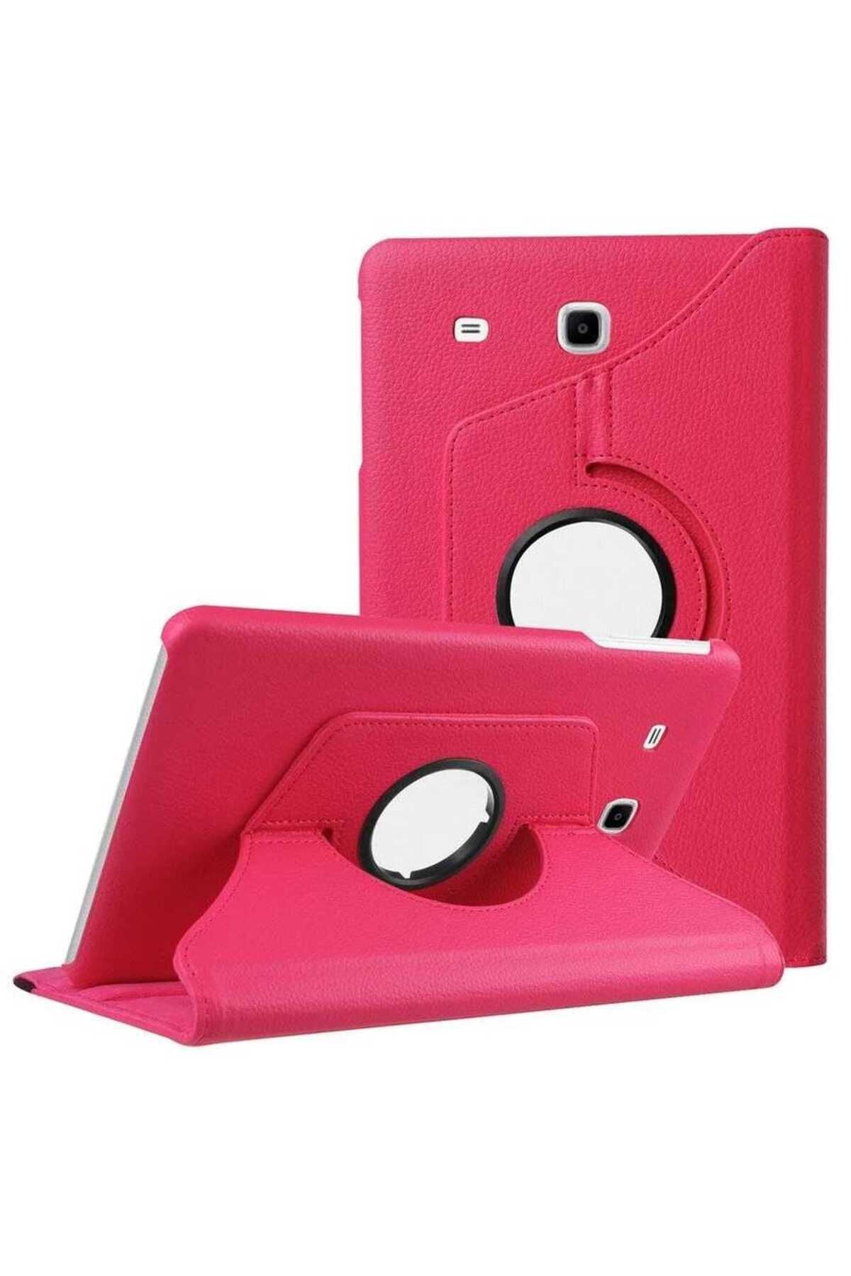 Galaxy Tab A 7.0 T285  Uyumlu Zore Dönebilen Standlı Kılıf-Pembe