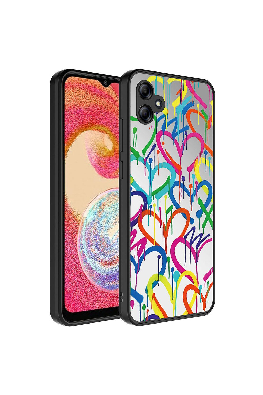 Galaxy A04E Kılıf Aynalı Desenli Kamera Korumalı Parlak Zore Mirror Kapak - Fragile