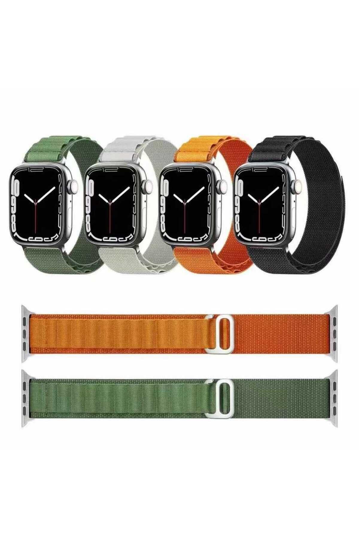 Watch 10 46mm Uyumlu Zore KRD-74 Hasır Kordon-Açık Yeşil