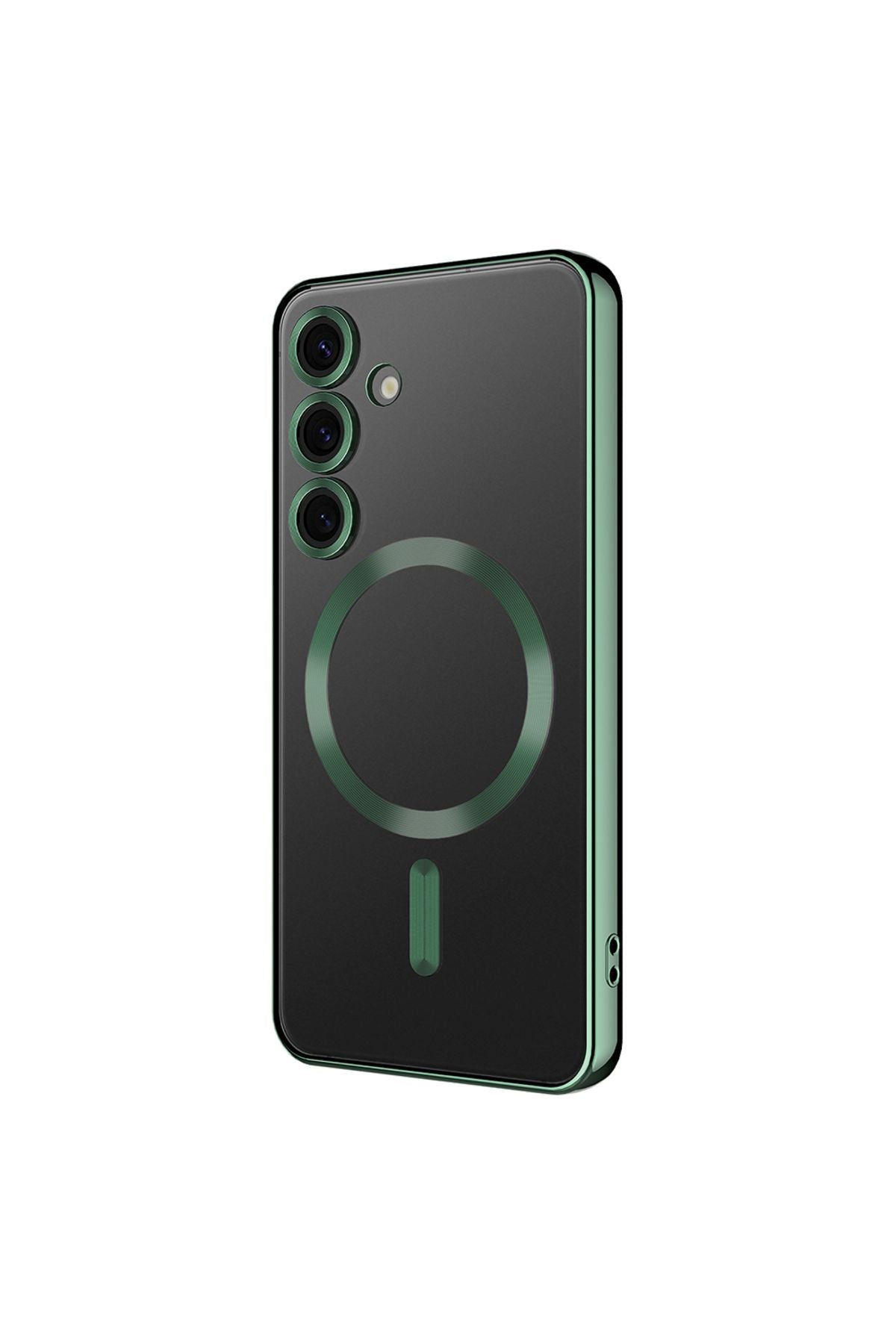 Galaxy S24 FE Uyumlu   Kılıf Kamera Korumalı  Wireless Şarj Özellikli Demre Kapak - Sierra Mavi