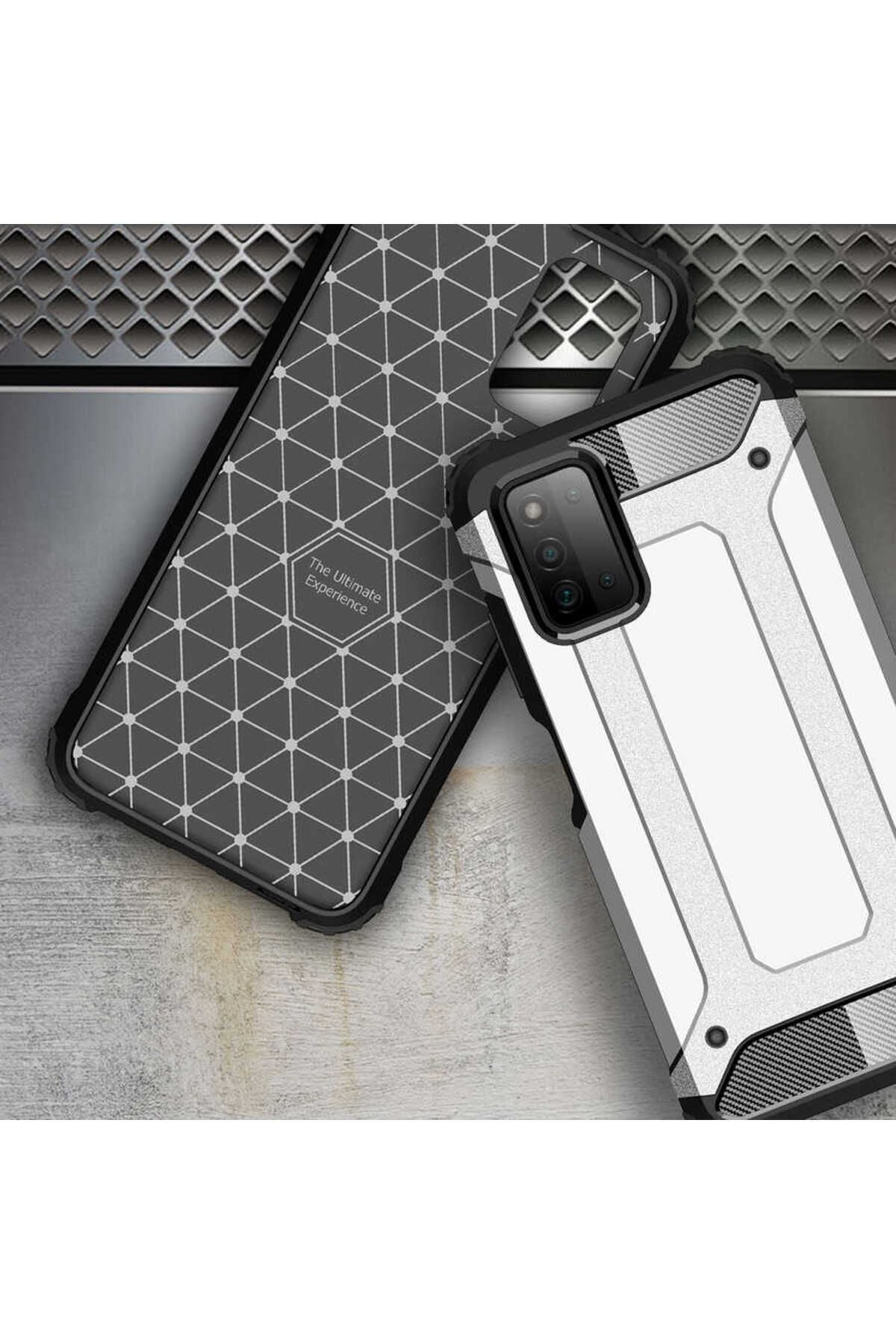 Galaxy A03S Kılıf Zore Crash Silikon Kapak - Gold