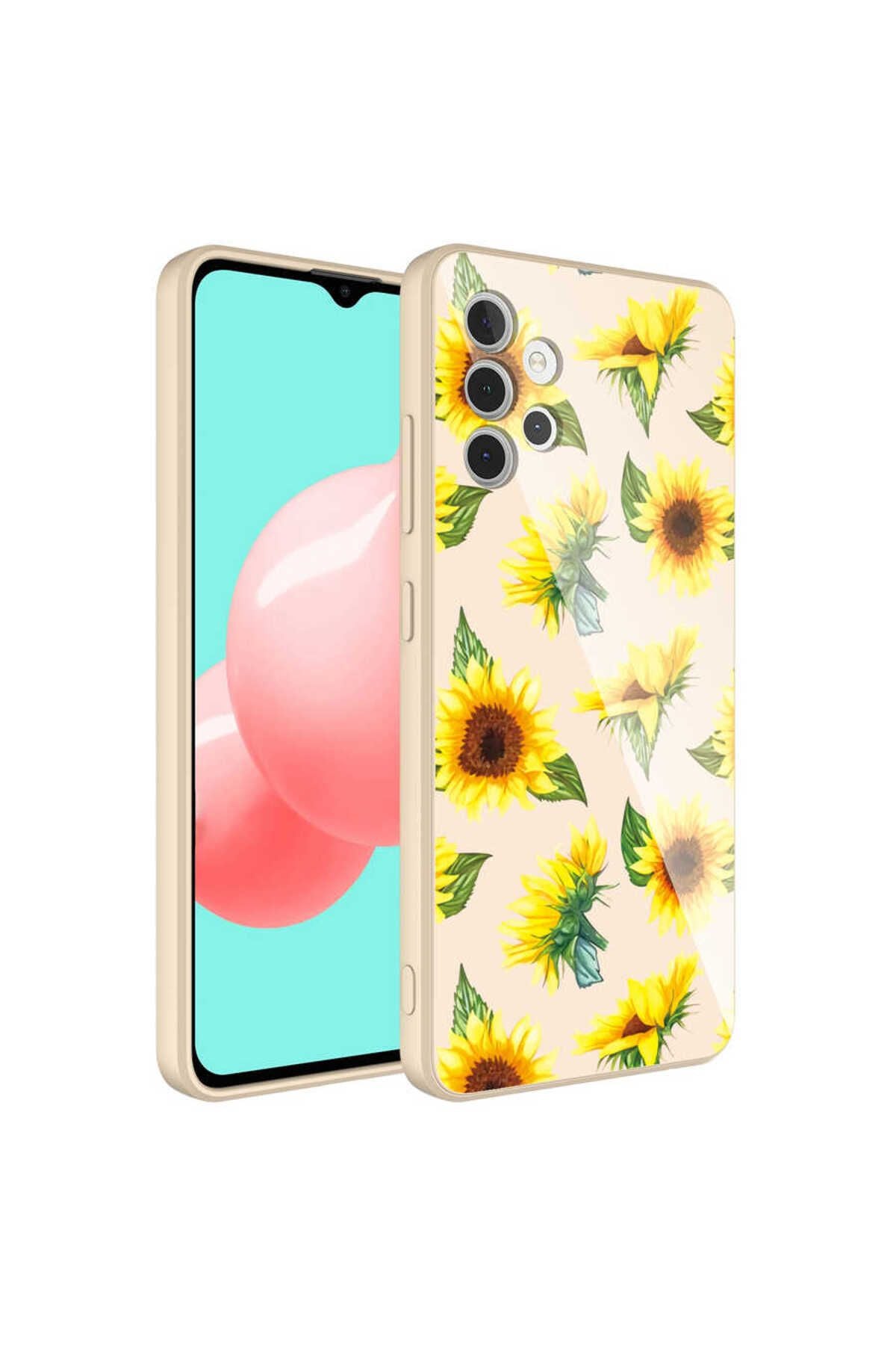 Galaxy A32 4G Kılıf Kamera Korumalı Desenli Sert Silikon Zore Epoksi Kapak - NO3