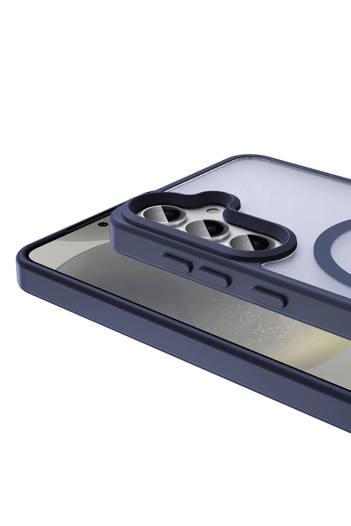 Galaxy S25 Kılıf Magsafe Şarj Özellikli Mat Arka Yüzey Zore Sio Kapak - Gri