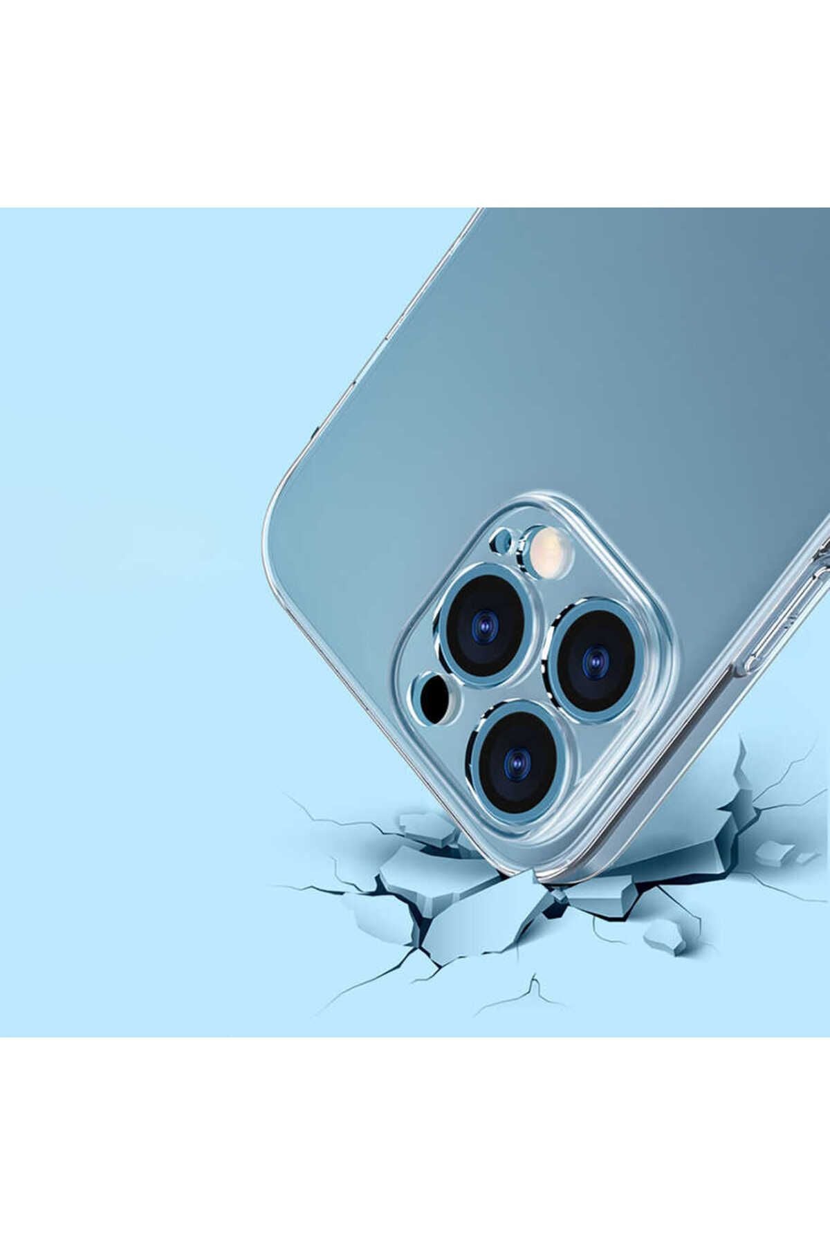 iPhone 14 Pro Max Uyumlu Şeffaf Sert PC Zore Vayt Kılıf-Renksiz