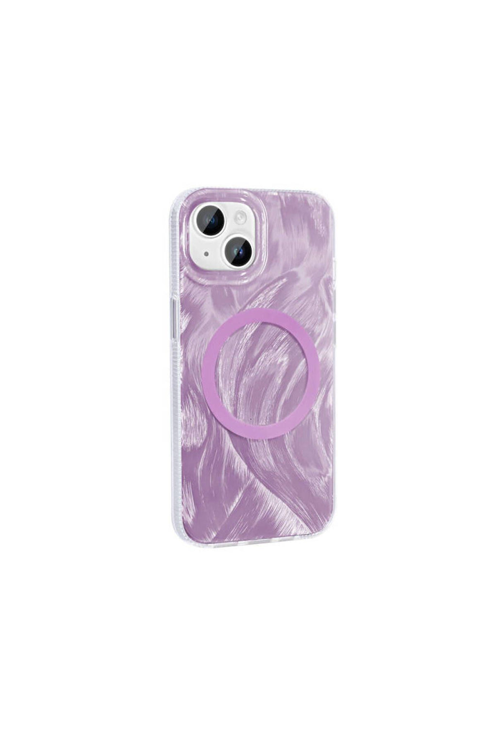 Apple iPhone 13 Kılıf Magsafe Şarj Özellikli Fırça Boya Desenli Palet Kapak