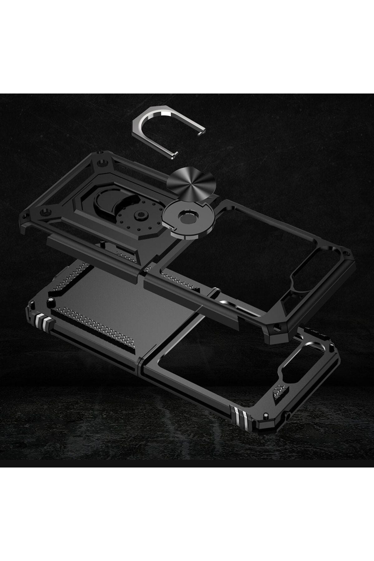 Galaxy Z Flip 5 Uyumlu Zore Vega Kılıf-Siyah