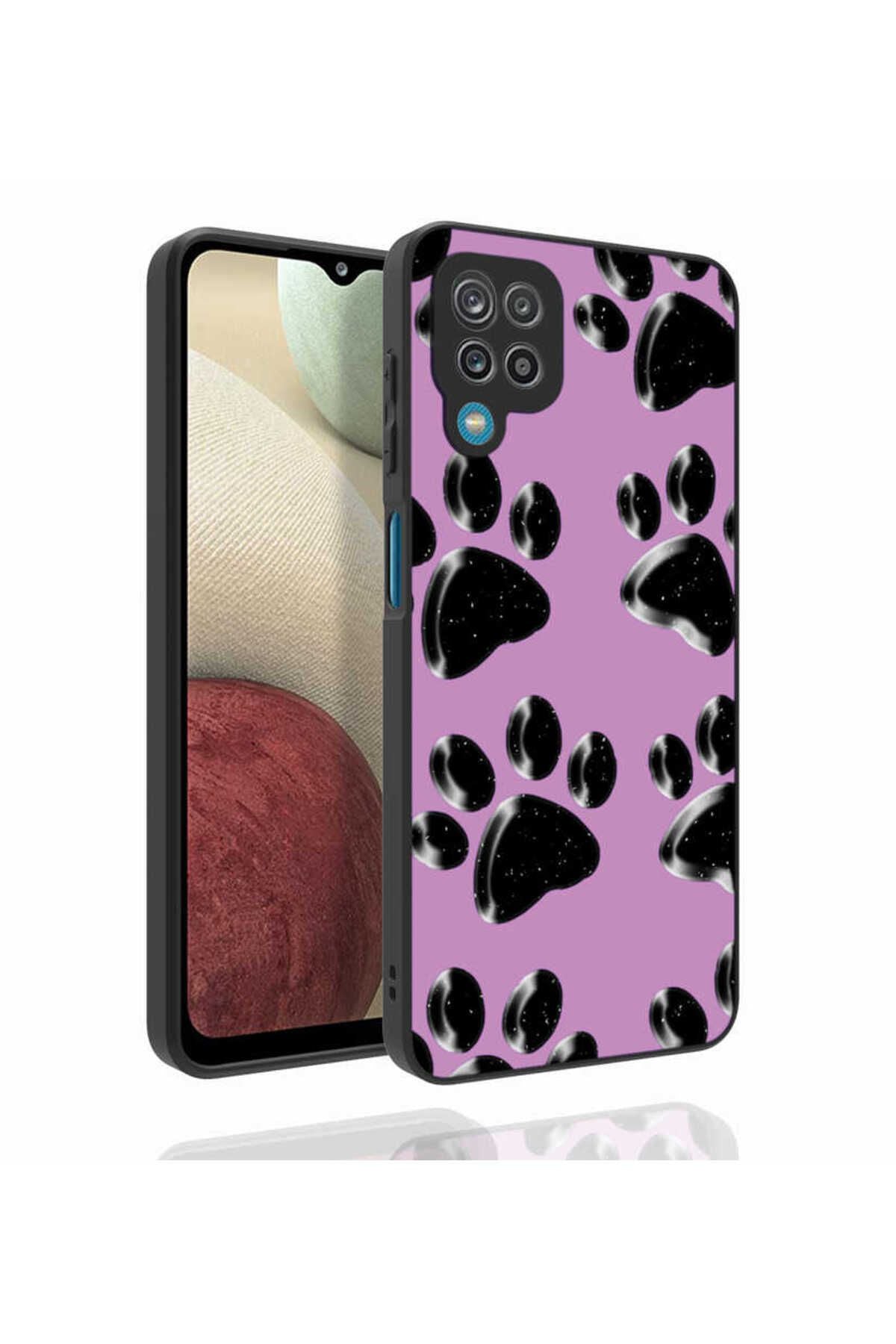 Galaxy A12 Kılıf Desenli Kamera Korumalı Parlak Zore Nora Kapak - NO3