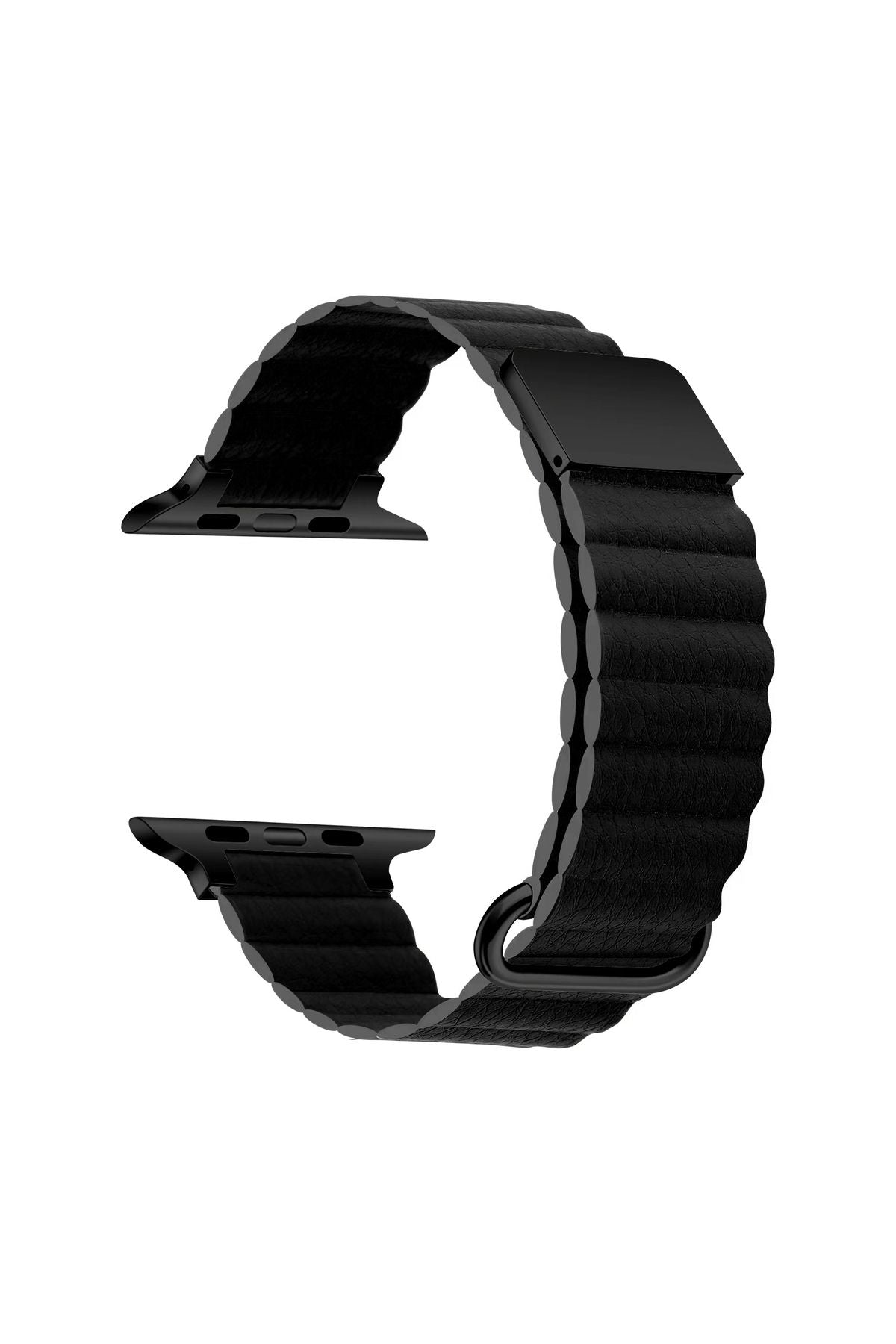 Watch Ultra 49mm Uyumlu KRD-78 PU Deri Kordon Strap Kayış CLO- Turuncu