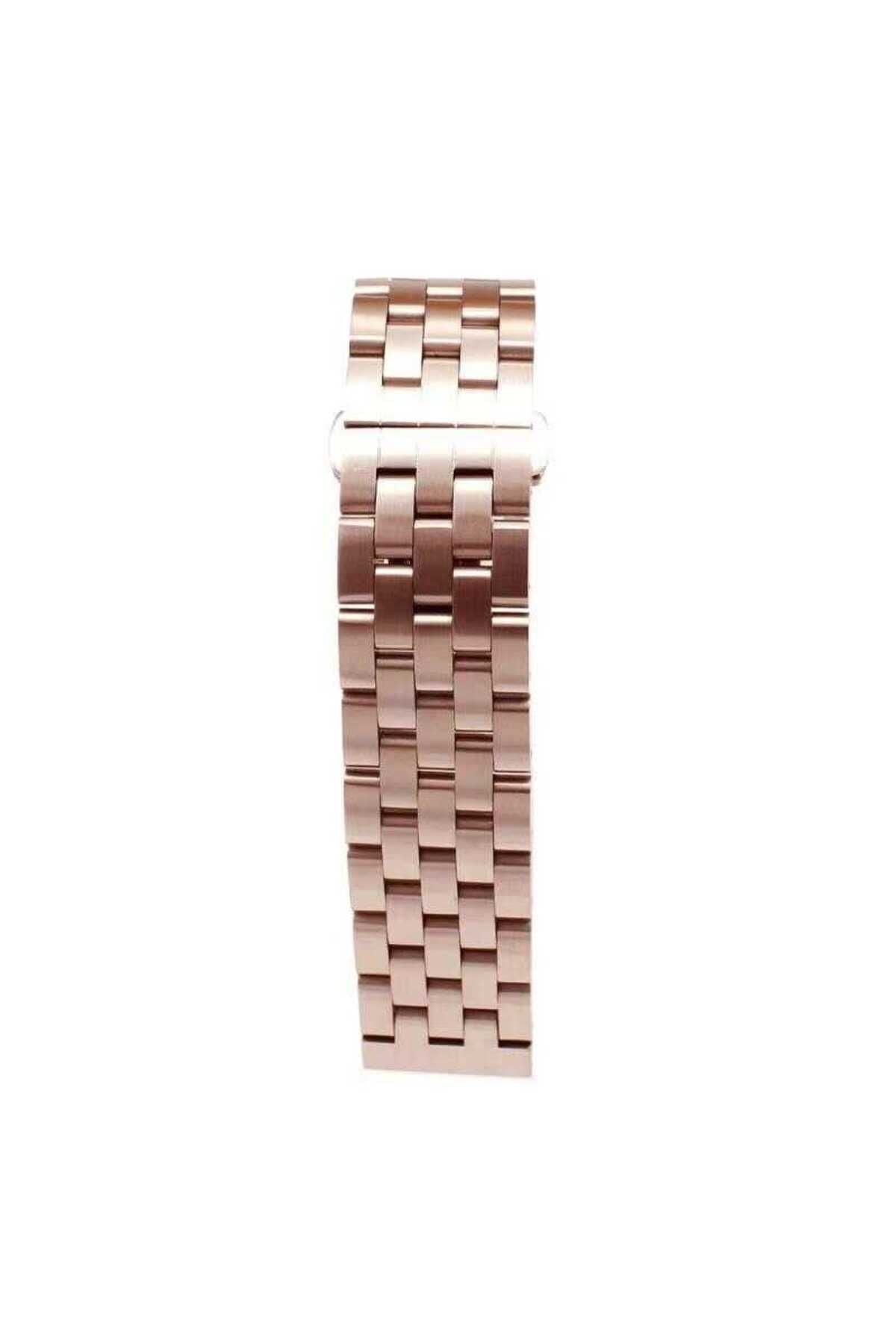 Galaxy Watch 46mm (22mm) Uyumlu KRD-20 Metal Zore Kordon-Rose Gold