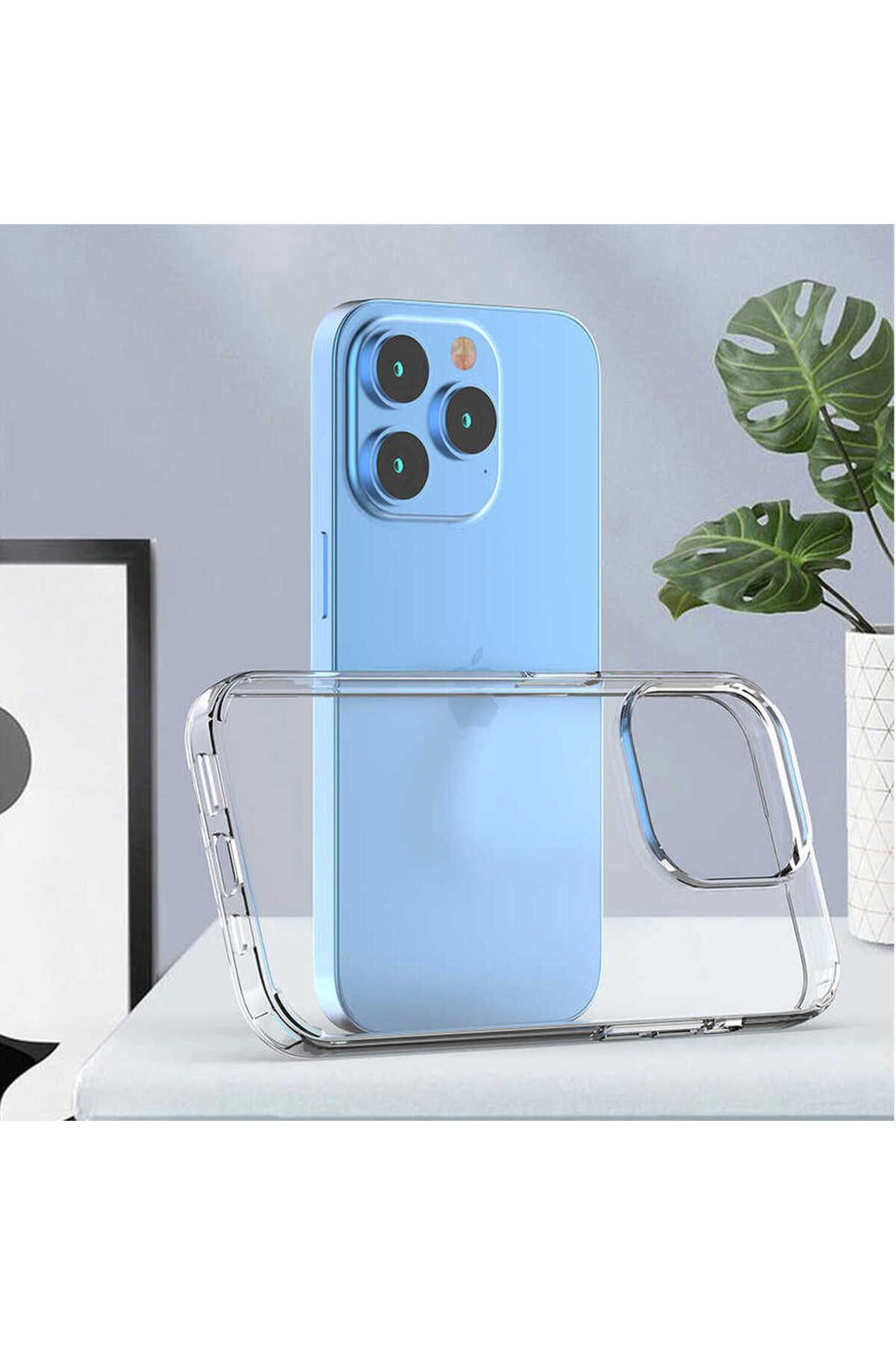 iPhone 14 Pro Uyumlu Zore Coss Kılıf-Renksiz