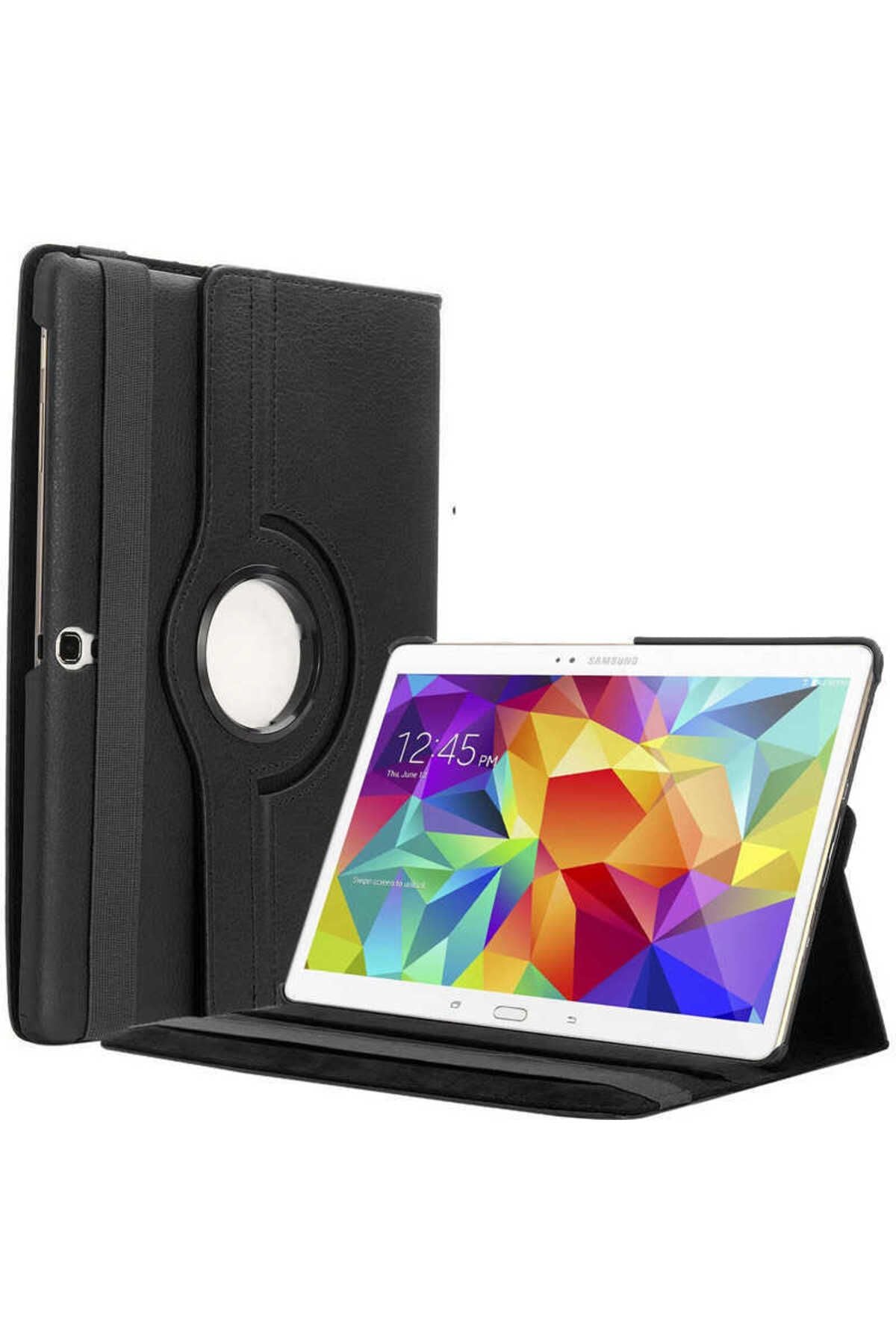 Galaxy Tab S3 9.7 T820  Uyumlu Zore Dönebilen Standlı Kılıf-Beyaz