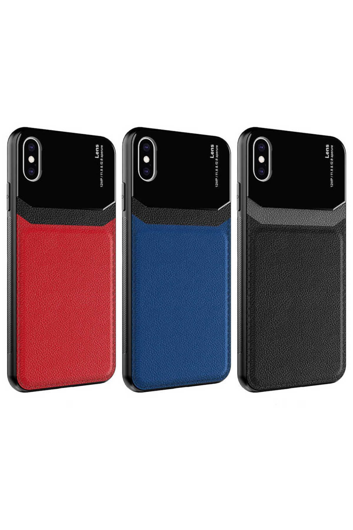 iPhone XS Max 6.5 Kılıf Zore Emiks Kapak - Kırmızı