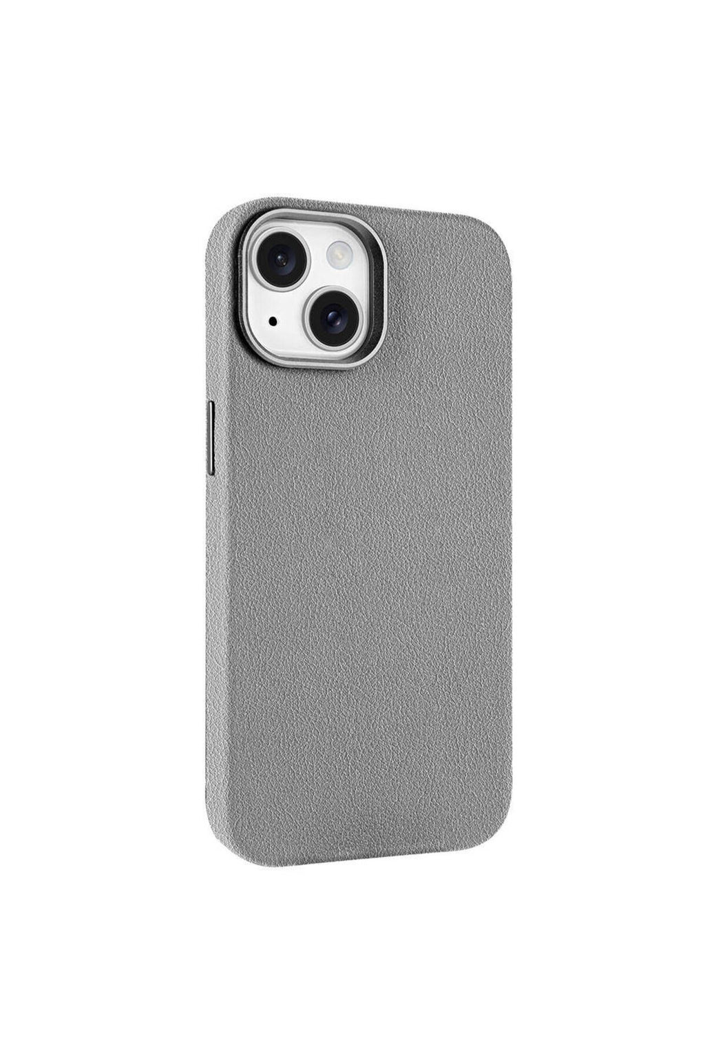 iPhone 15 Kılıf Magsafe Şarj Özellikli PU Deri Zore Adora Kapak-Koyu Gri