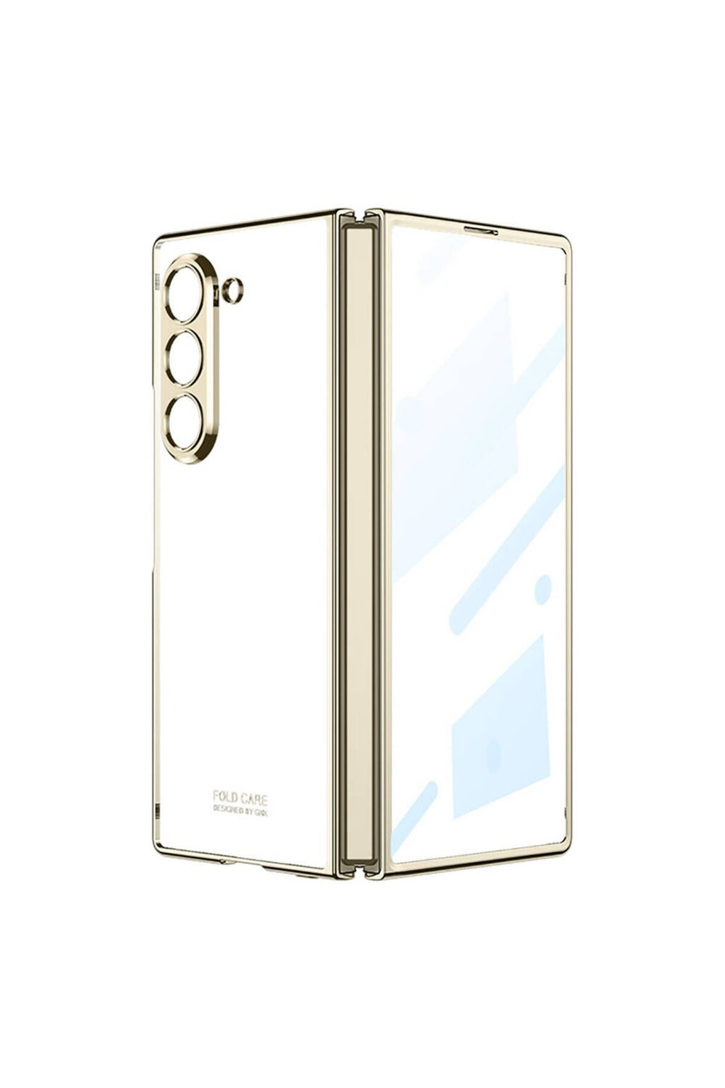Galaxy Z Fold 6 Kılıf Zore Full Camlı Kıpta Kapak-Şeffaf