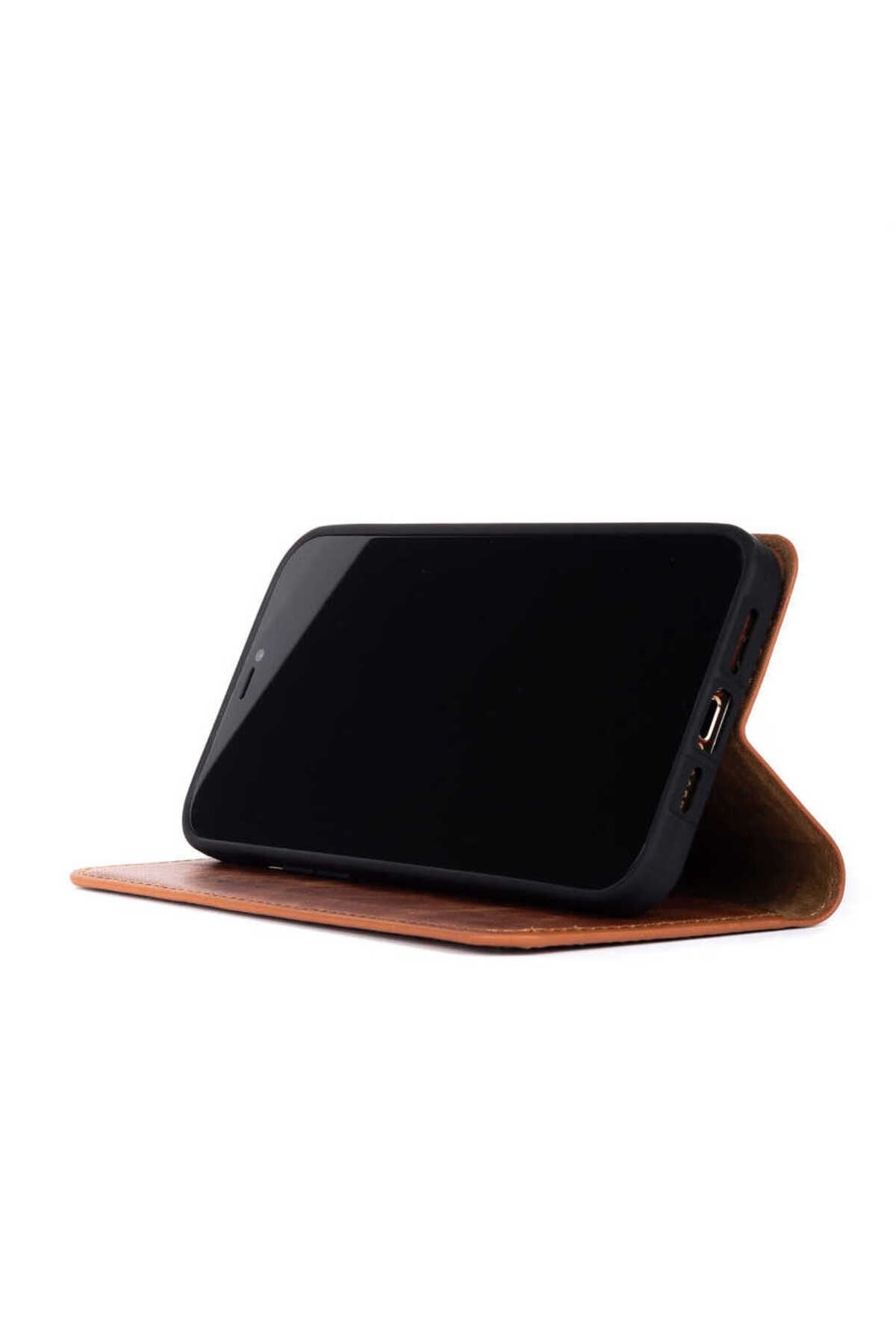 iPhone SE 2020 Kılıf Zore Hakiki Deri Multi Cüzdan Kılıf - Kırmızı