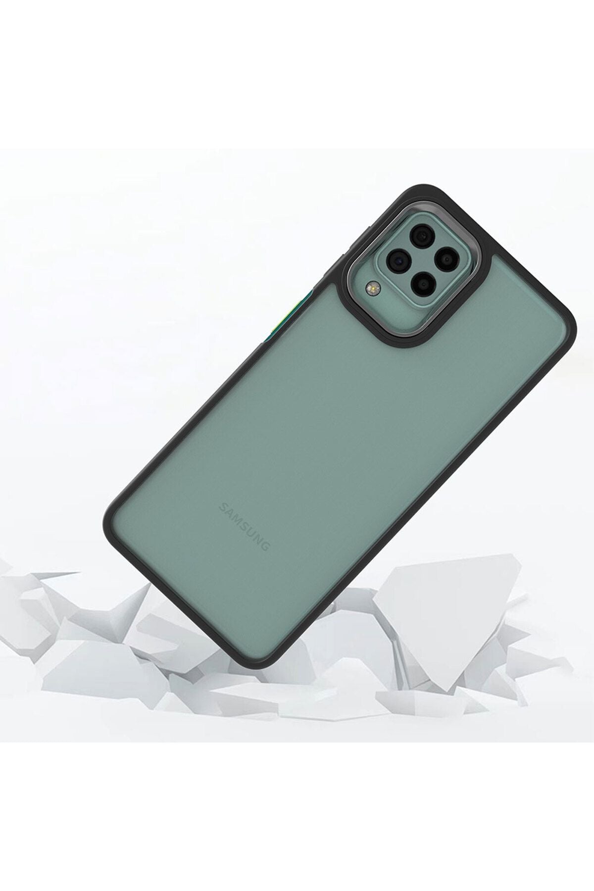 Galaxy A12 Kılıf Zore Flora Kapak - Yeşil