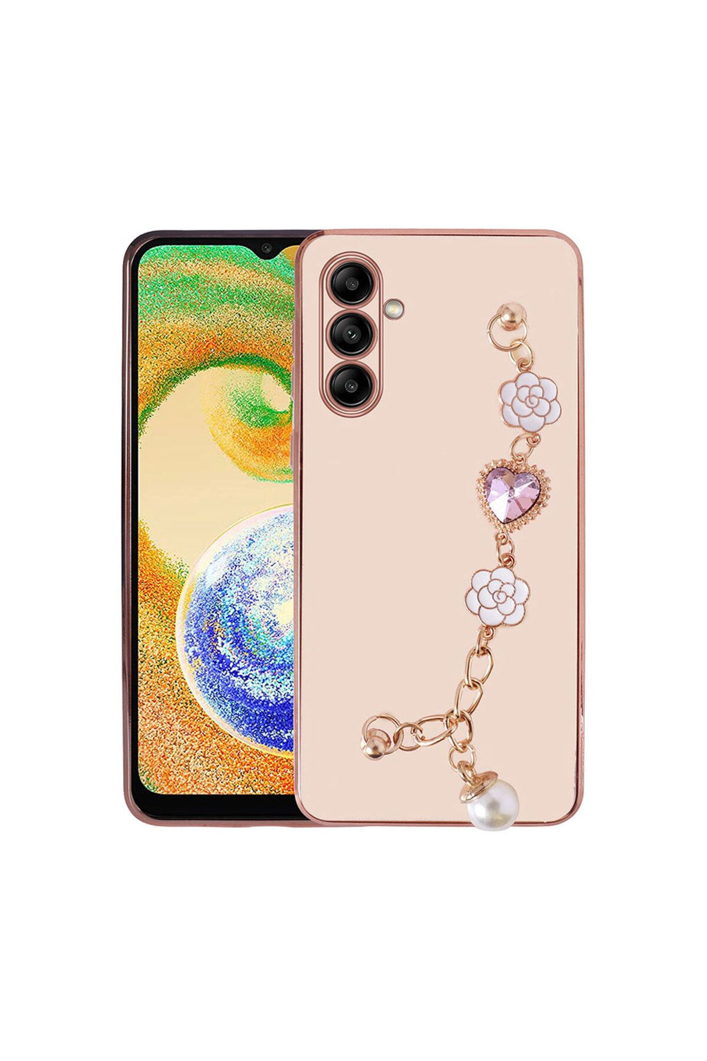 Galaxy A04S Kılıf El Tutamaçlı Kamera Korumalı Zore Taka Silikon Kapak - Siyah