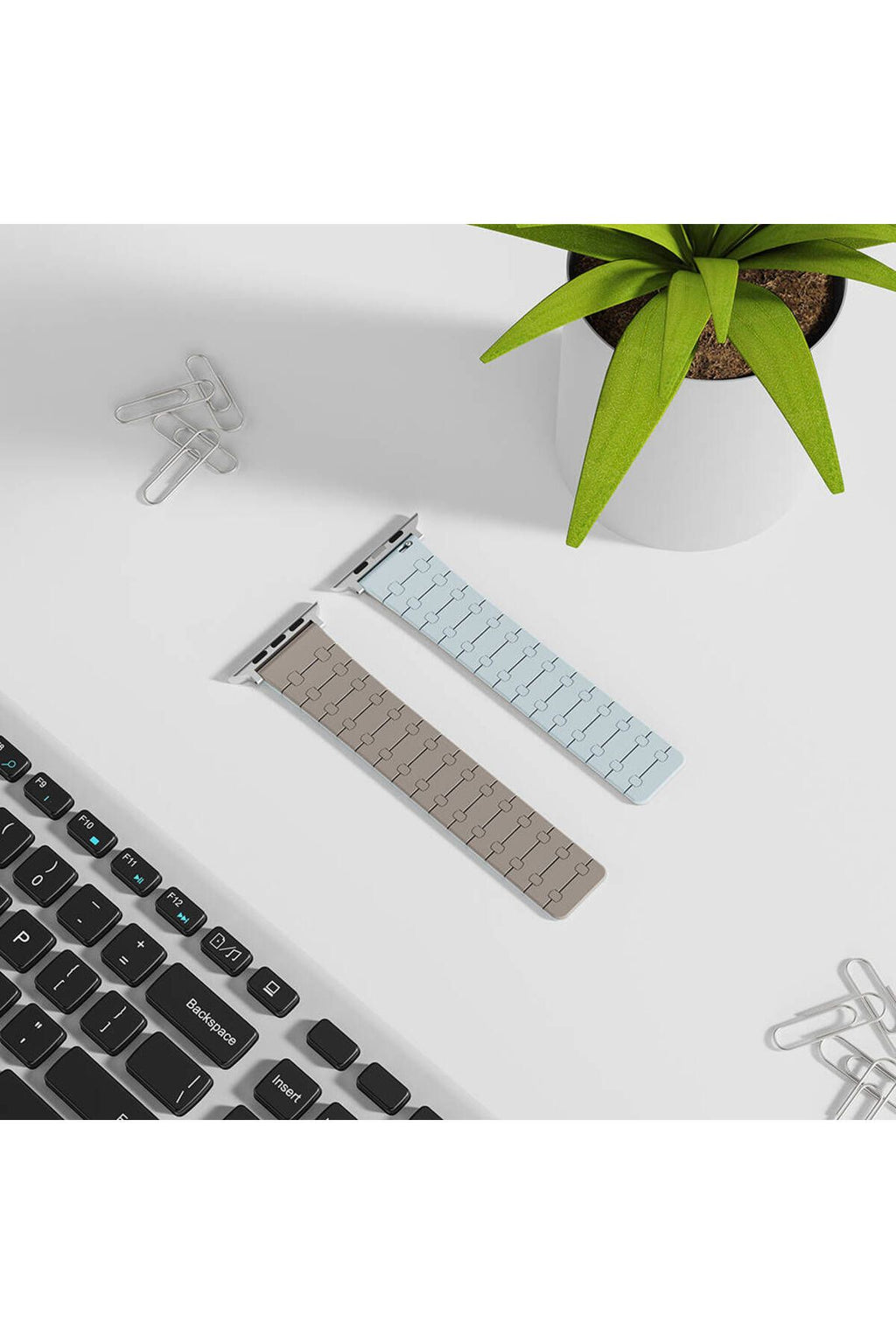 Apple Watch 42mm Uyumlu Zore KRD-111 Çizgili Desenli Silikon Kordon, Haki