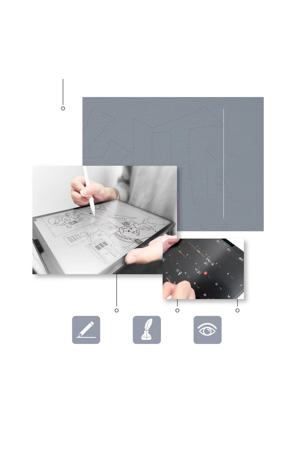 Galaxy Tab S9 Ultra SM-X910 Kağıt Hisli Mat Uyumlu Davin Paper Like Tablet Ekran Koruyucu-Renksiz