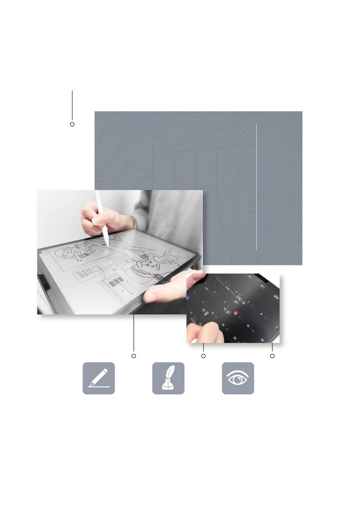 Galaxy Tab S9 Ultra SM-X910 Kağıt Hisli Mat Uyumlu Davin Paper Like Tablet Ekran Koruyucu-Renksiz