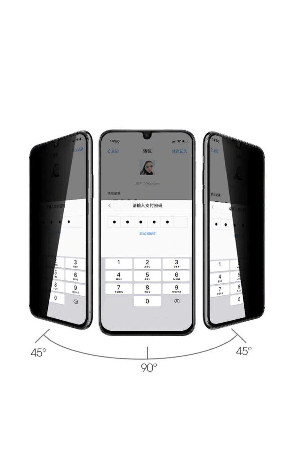 Galaxy S23 FE Uyumlu Zore New 5D Privacy Temperli Ekran Koruyucu