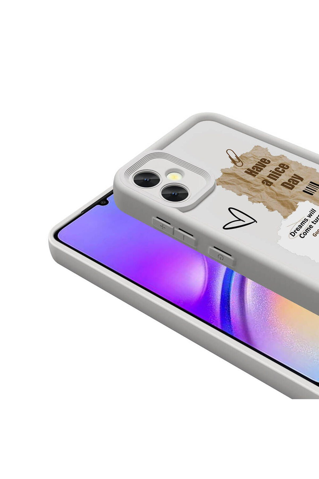 Galaxy A05 Kılıf Kamera Korumalı Baskılı Arka Yüzey Zore Klas Kapak - Koyu Kahve