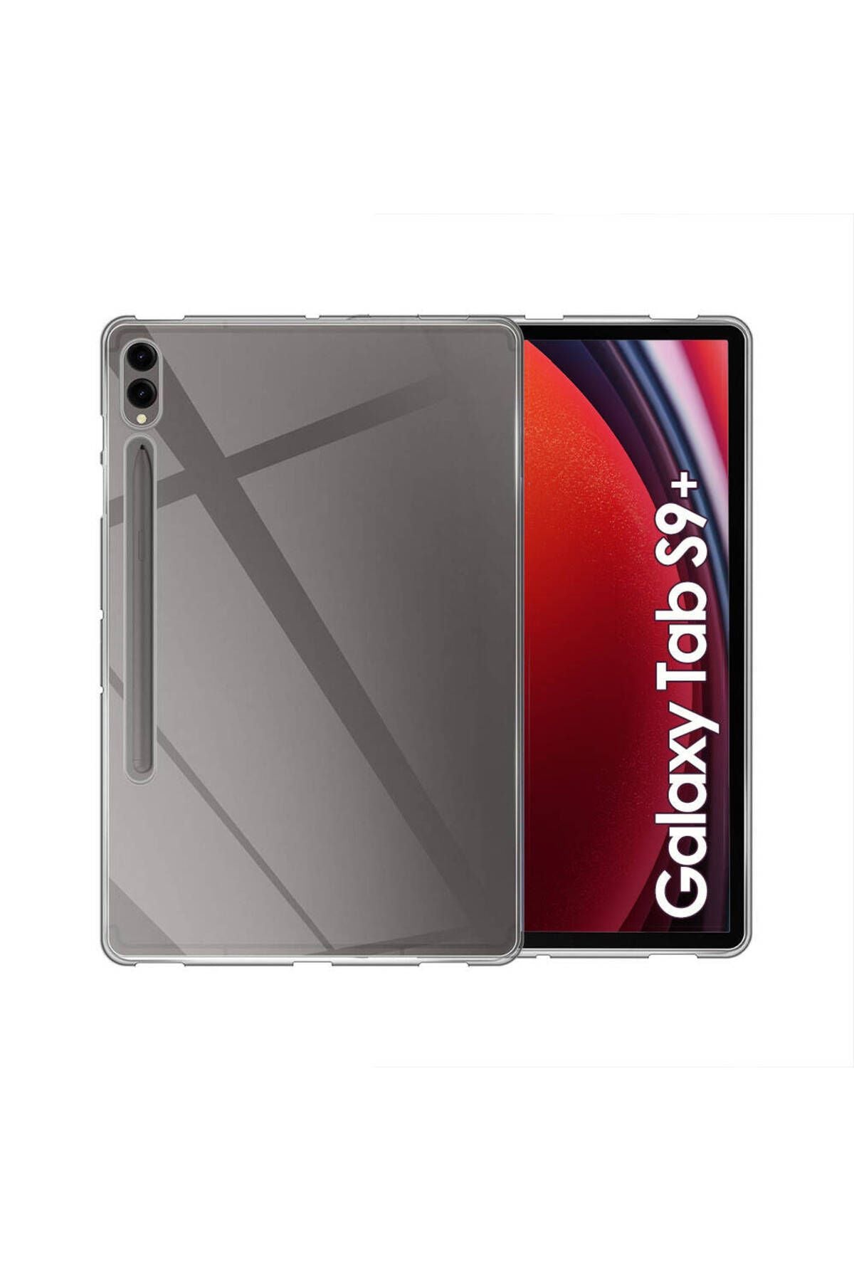 Galaxy Tab S9 Plus Kılıf Zore Tablet Süper Silikon Kapak - Renksiz