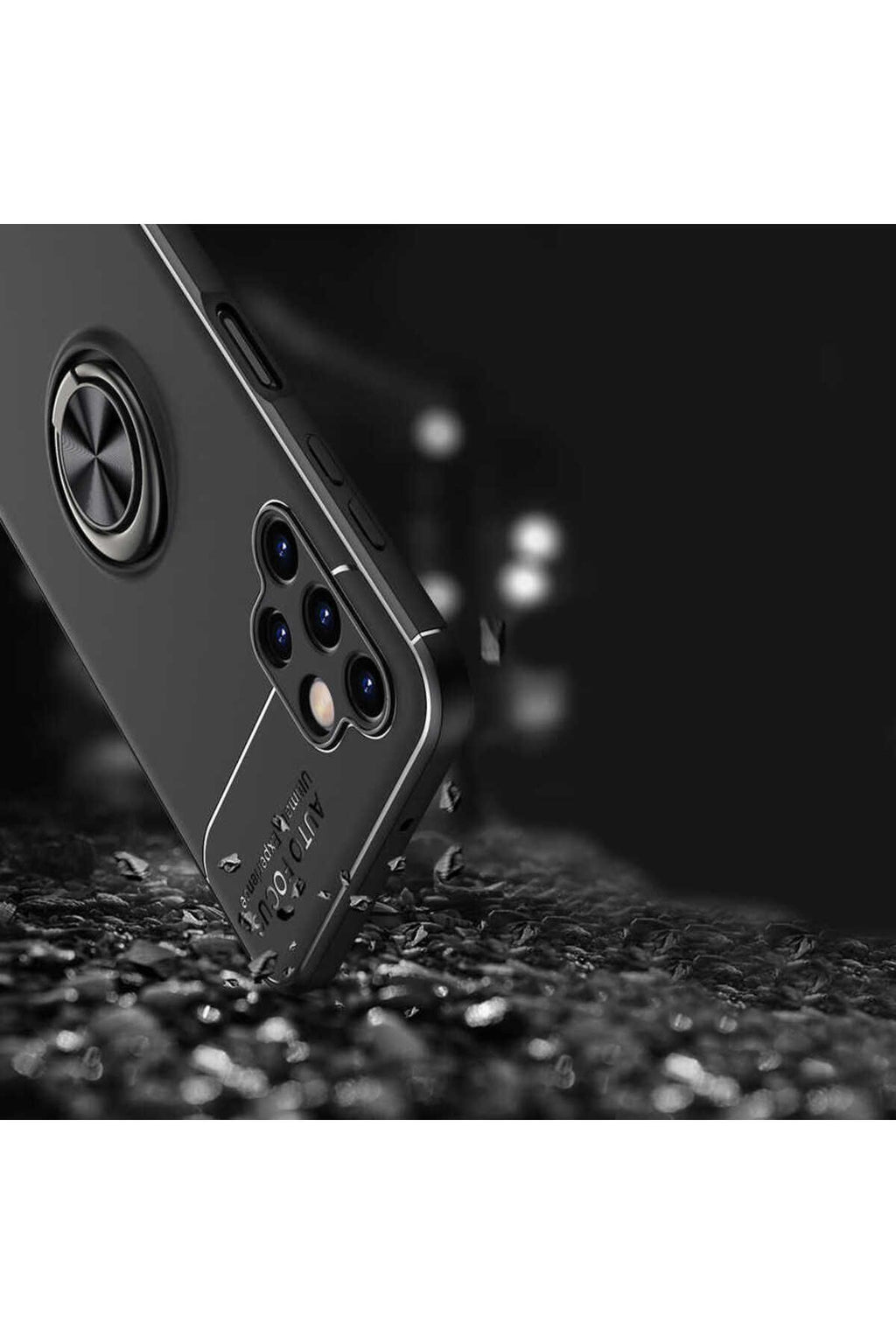 Galaxy A13 4G Kılıf Zore Ravel Silikon Kapak - Siyah