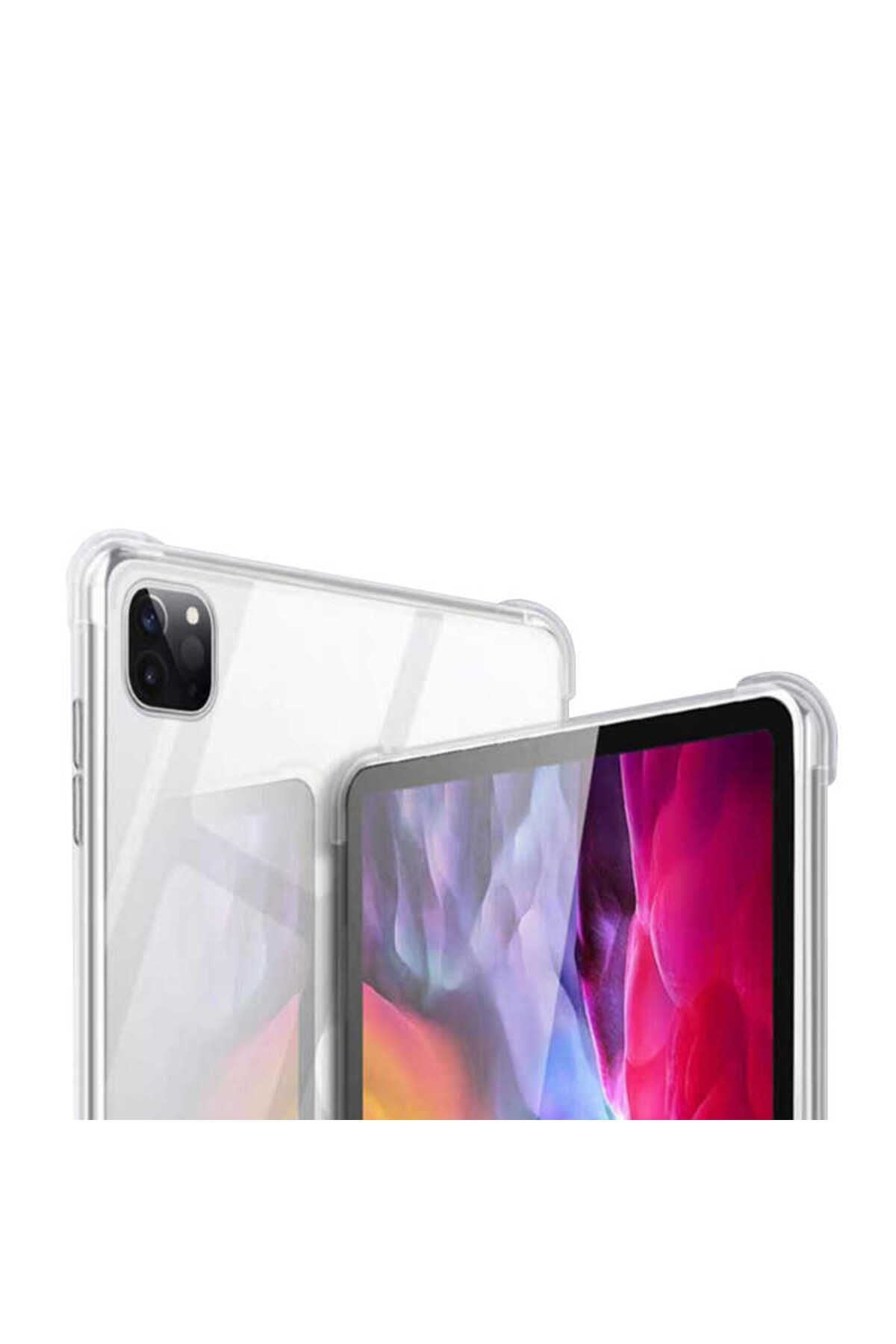 iPad Pro 12.9 2022 M2. Nesil Uyumlu Uyumlu Zore Tablet Nitro Anti Shock Silikon Kapak-Renksiz