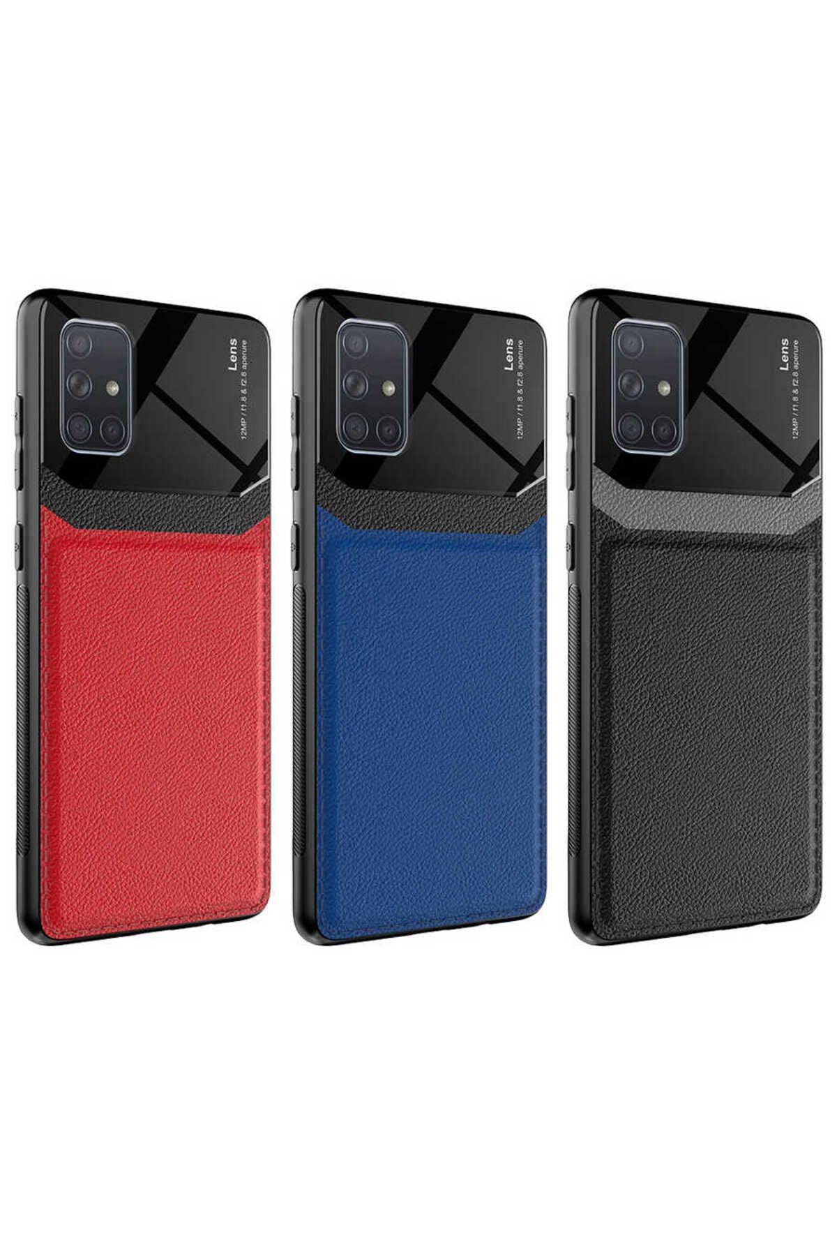 Galaxy A71 Kılıf Zore Emiks Kapak - Lacivert