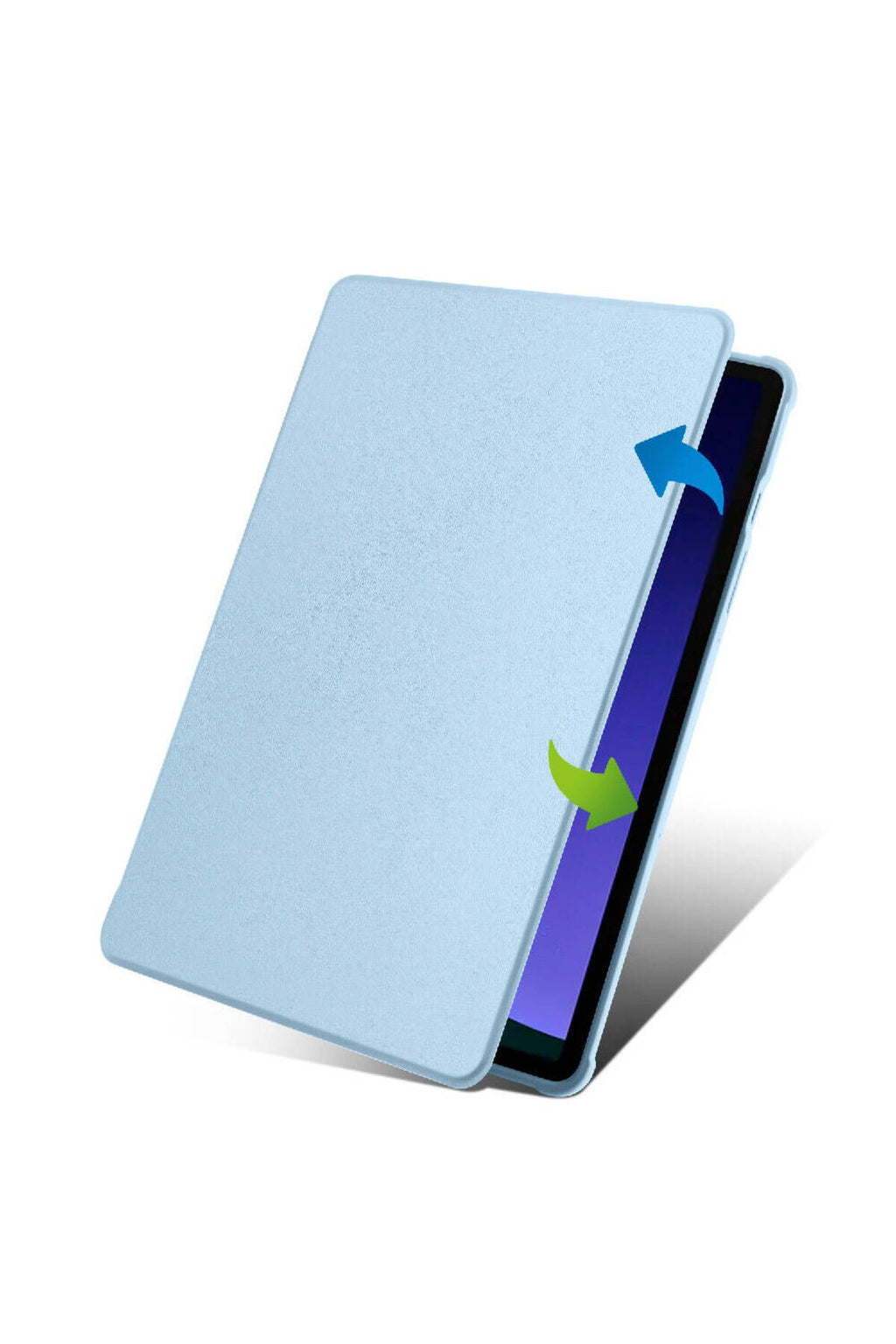 Galaxy Tab S9 Kılıf  Uyumlu Termik Kalem Bölmeli Dönebilen Standlı Kılıf-Lavendery Gray