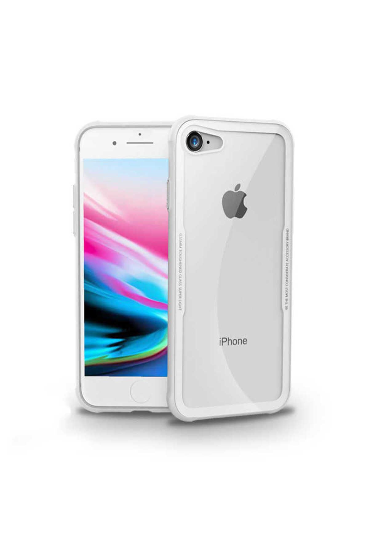 iPhone SE 2022 Uyumlu Zore Craft Arka Kılıf-Beyaz