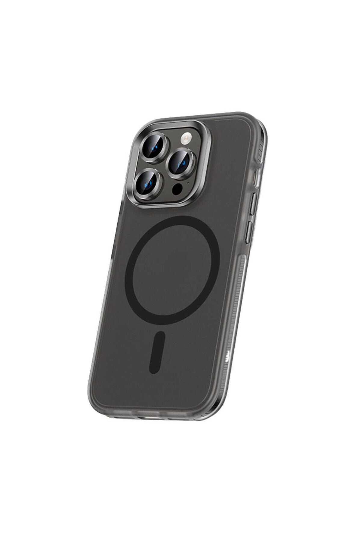 iPhone 15 Pro Max Kılıf Airbagli Magsafe Wireless Şarj Özellikli Lens Koruyuculu Zore Klaptika Kapak