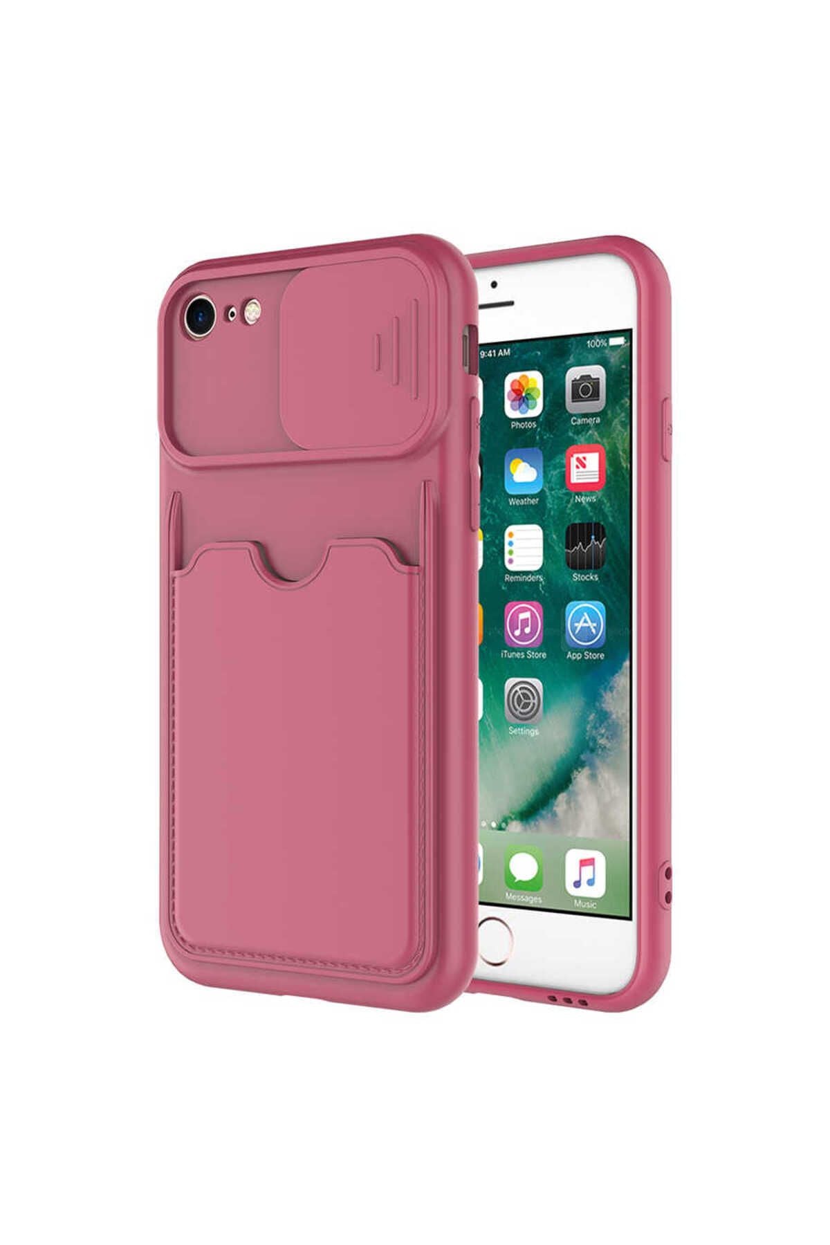 iPhone SE 2020 Kılıf Zore Kartix Kapak - Siyah