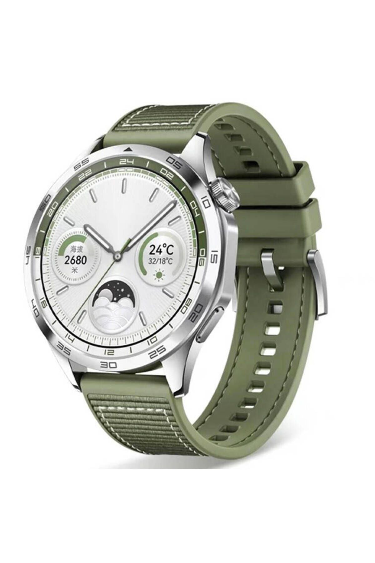 Galaxy Watch 46mm Uyumlu CLO- KRD-102 22mm Silikon Kordon-Siyah