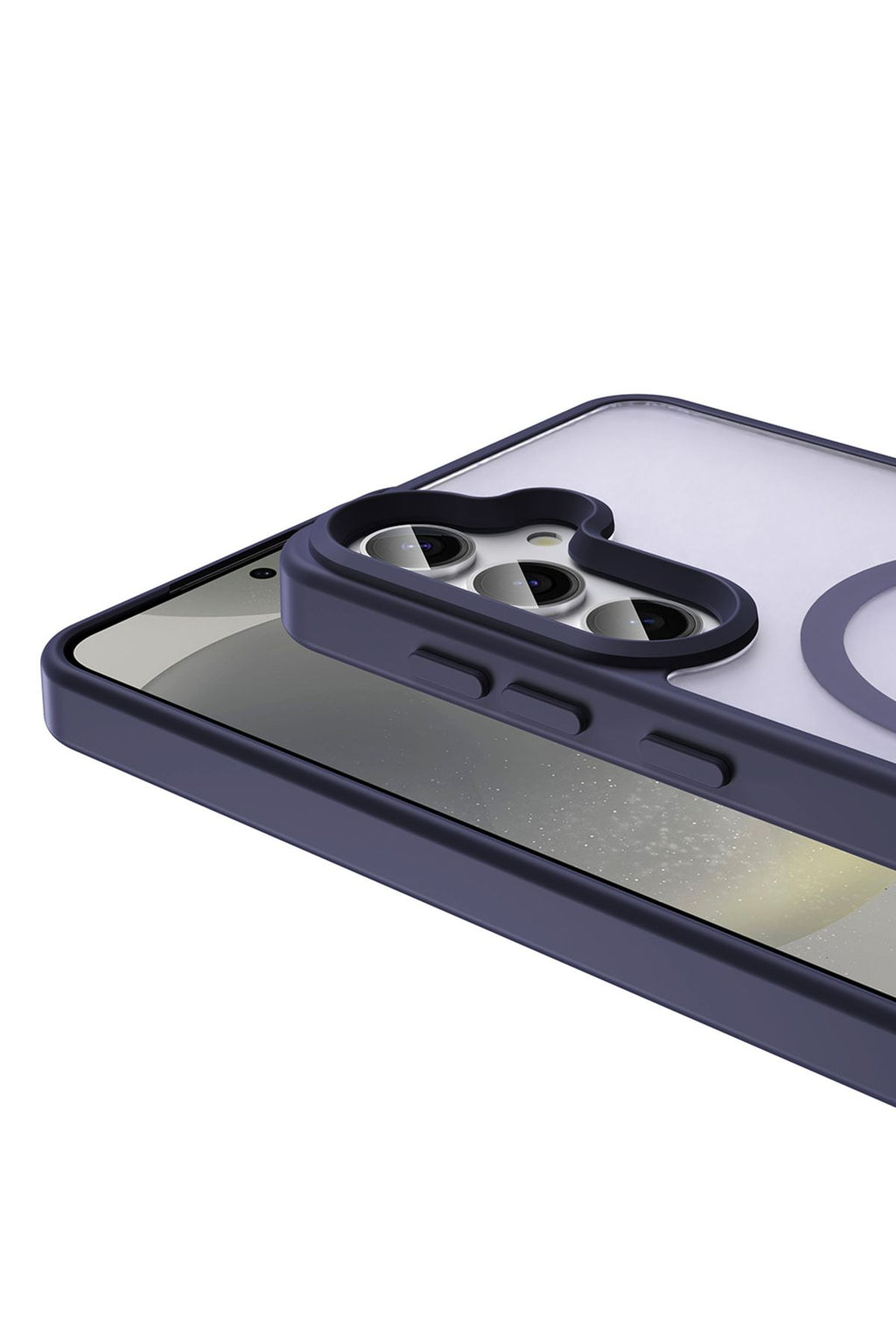 Galaxy S24 FE Kılıf Magsafe Şarj Özellikli Mat Arka Yüzey Zore Sio Kapak - Lacivert