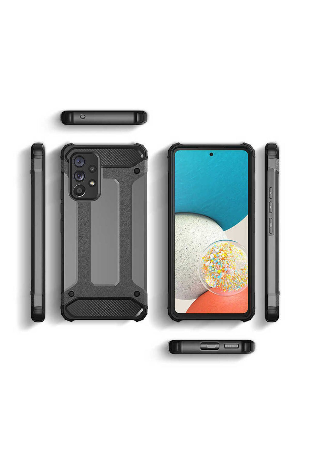 Galaxy A33 5G Kılıf Zore Crash Silikon Kapak - Gri