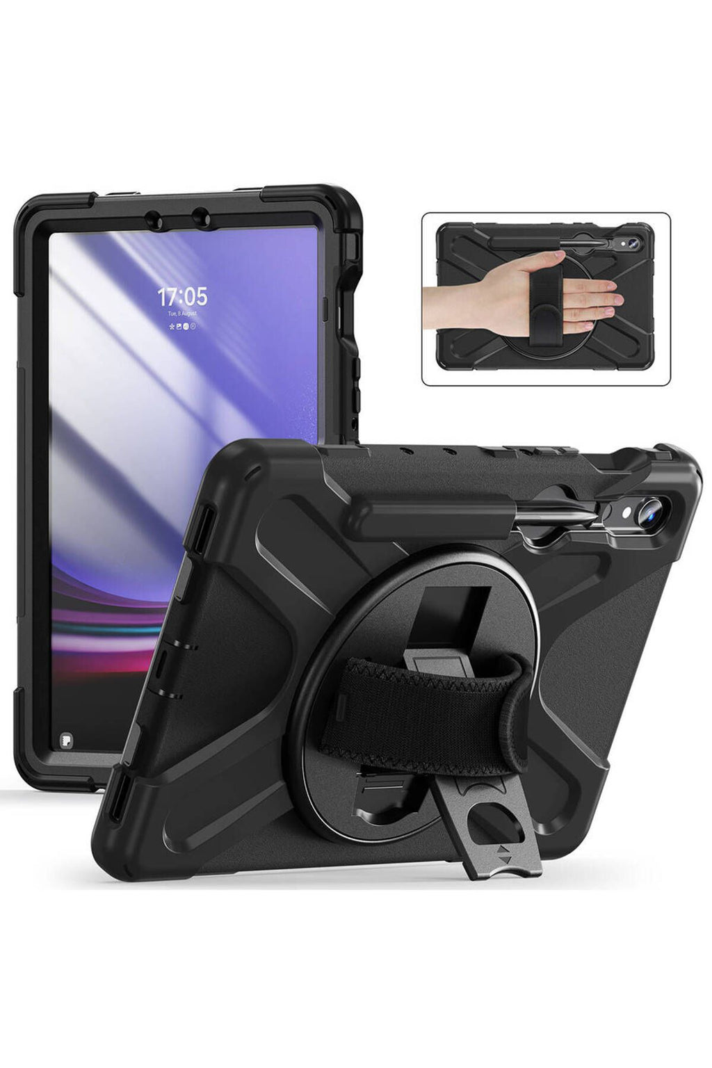 Galaxy Tab S9 FE Zore Defender Tablet Silikon - Siyah