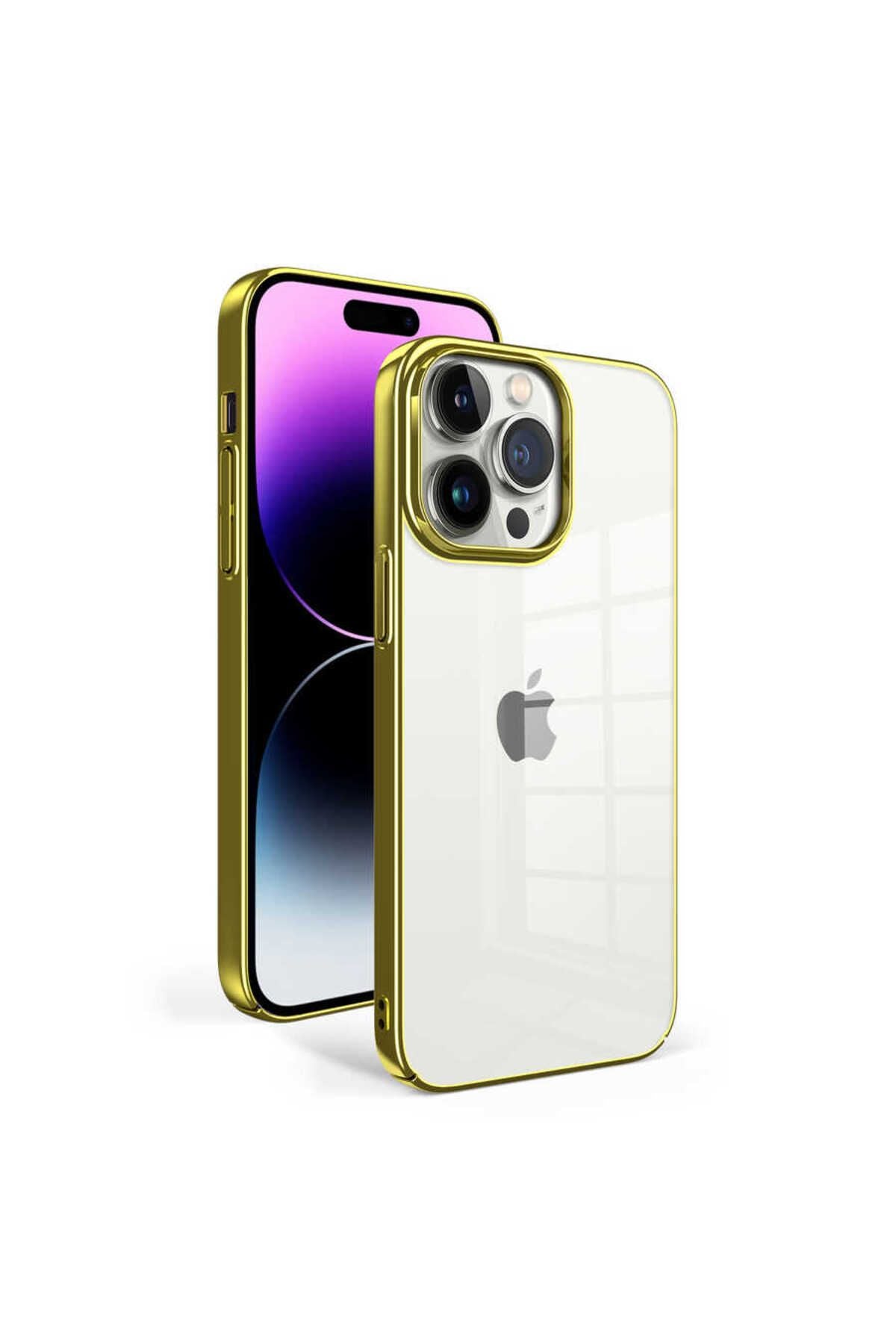 iPhone 14 Pro Max Uyumlu Zore Sun Kılıf-Gold