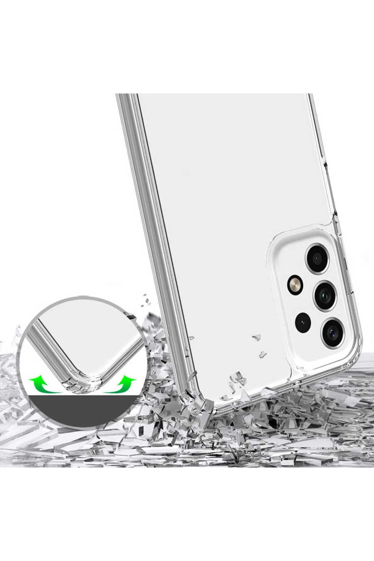 Galaxy A23 Kılıf Zore 2mm Anti Shock Silikon - Renksiz