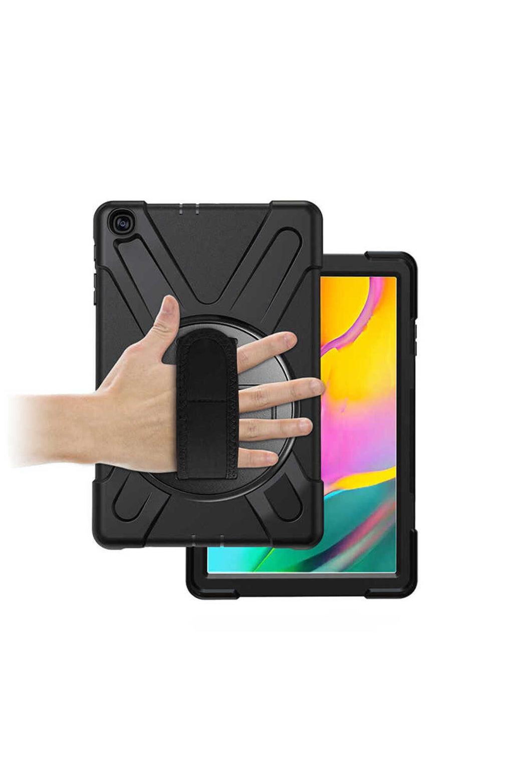 Galaxy Tab A 10.1 (2019) T510 Kılıf  Uyumlu Zore Defender Tablet Silikon-Siyah